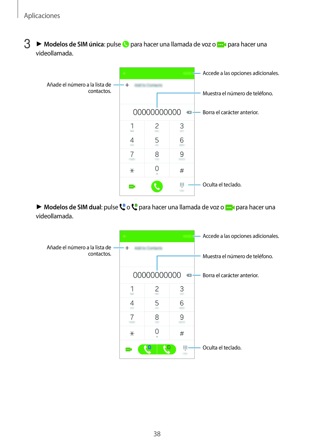 Samsung SM-J500FZDAPHE, SM-J500FZWDTPH, SM-J500FZKDTPH manual Modelos de SIM única pulse para hacer una llamada de voz o 