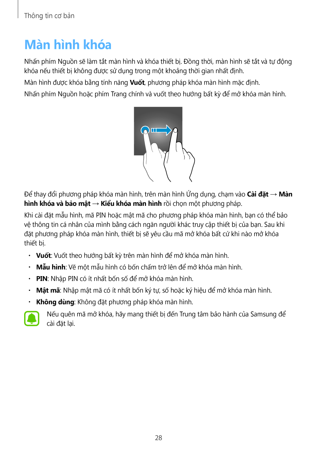 Samsung SM-J700HZDDXXV, SM-J500HZKDXXV, SM-J700HZWDXXV, SM-J500HZDDXXV, SM-J500HZWDXXV, SM-J700HZKDXXV manual Màn hình khóa 