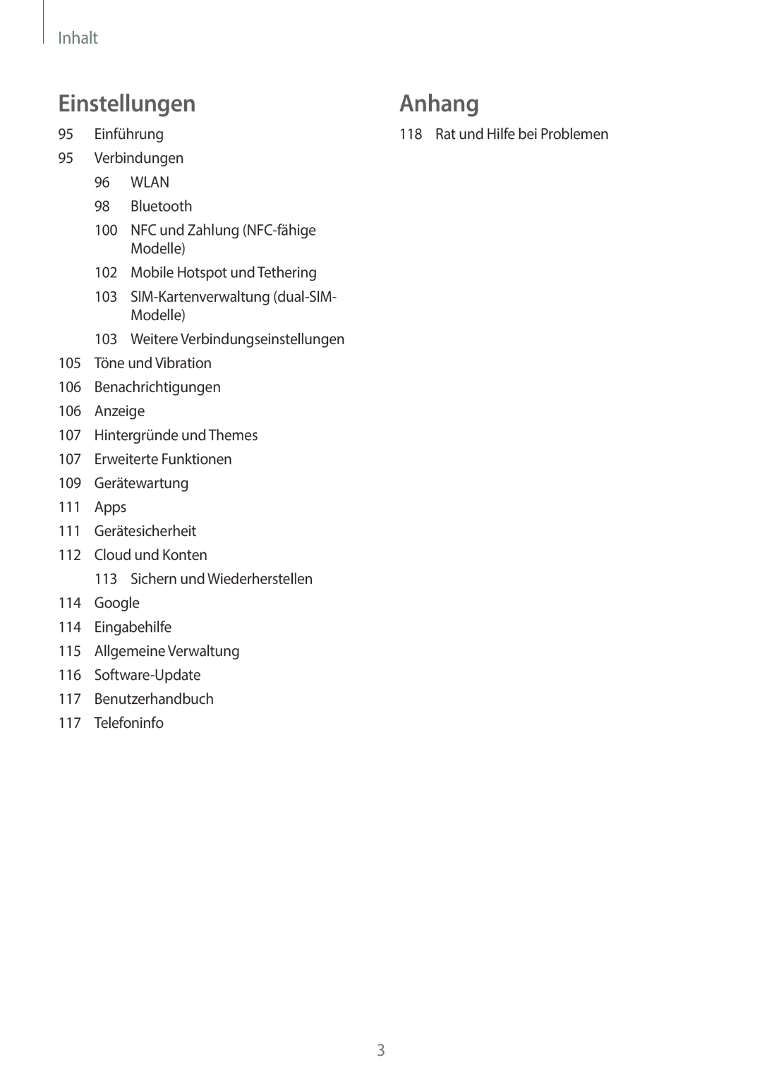 Samsung SM-J510FZDNEUR, SM-J510FZKNOPT, SM-J510FZDNMEO, SM-J510FZDNATO, SM-J510FZDNVGR, SM-J510FZWNVGR Einstellungen Anhang 