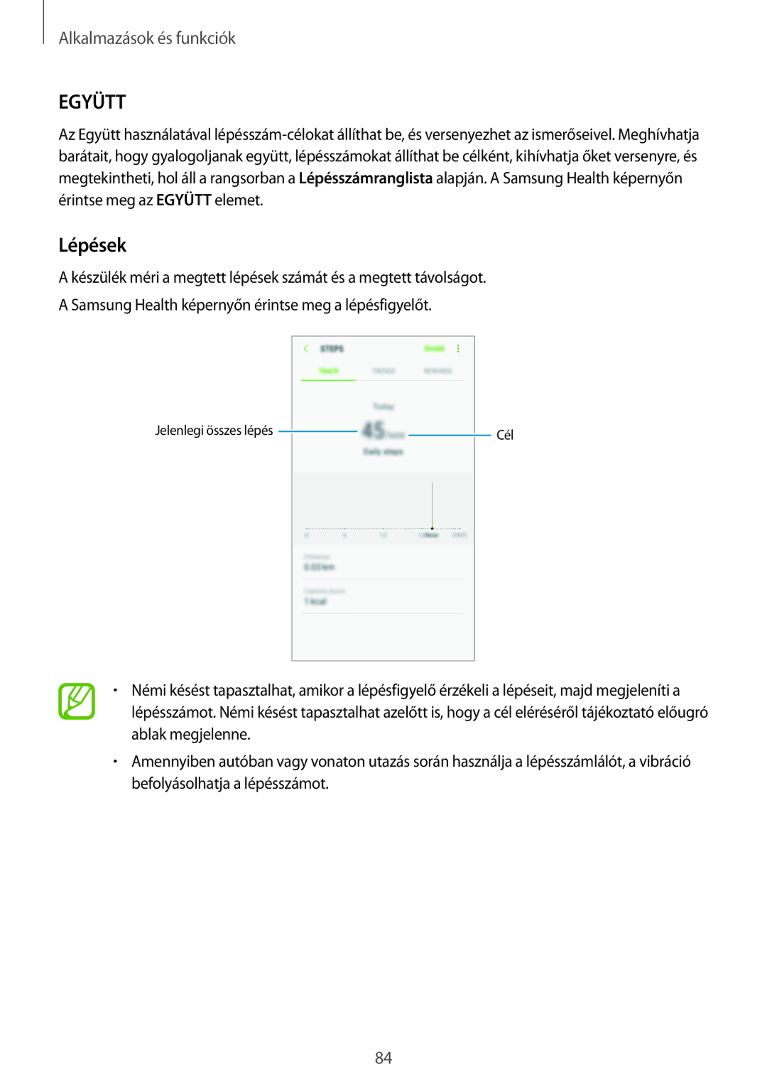 Samsung SM-J510FZKUXEH, SM-J510FZKNPAN, SM-J510FZDNPAN, SM-J510FZDUXEH, SM-J510FZWUXEH manual Együtt, Lépések 