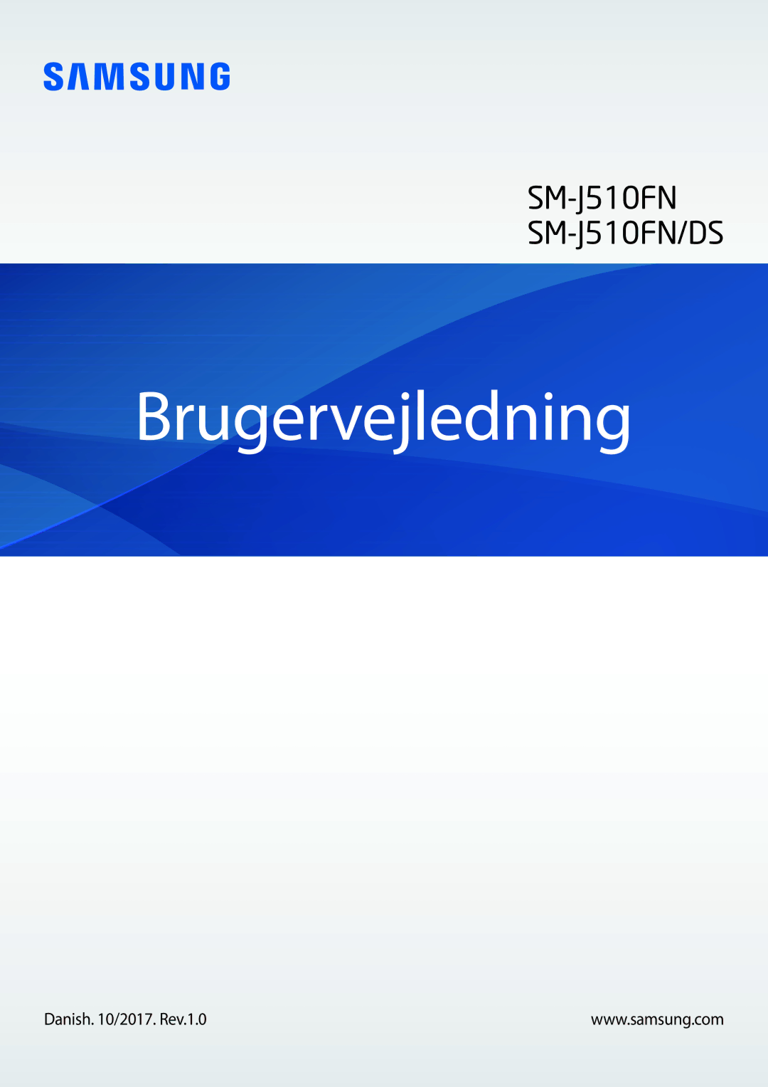 Samsung SM-J510FZKNNEE, SM-J510FZKUNEE, SM-J510FZWNNEE, SM-J510FZDNNEE manual Brugervejledning, Danish /2017. Rev.1.0 