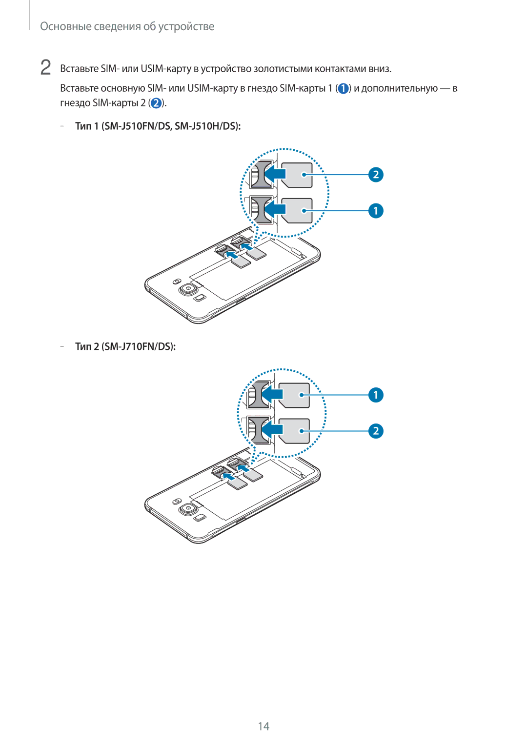 Samsung SM-J710FZKUSER, SM-J510FZKUSEB, SM-J510FZDUSEB, SM-J710FZWUSER Тип 1 SM-J510FN/DS, SM-J510H/DS Тип 2 SM-J710FN/DS 