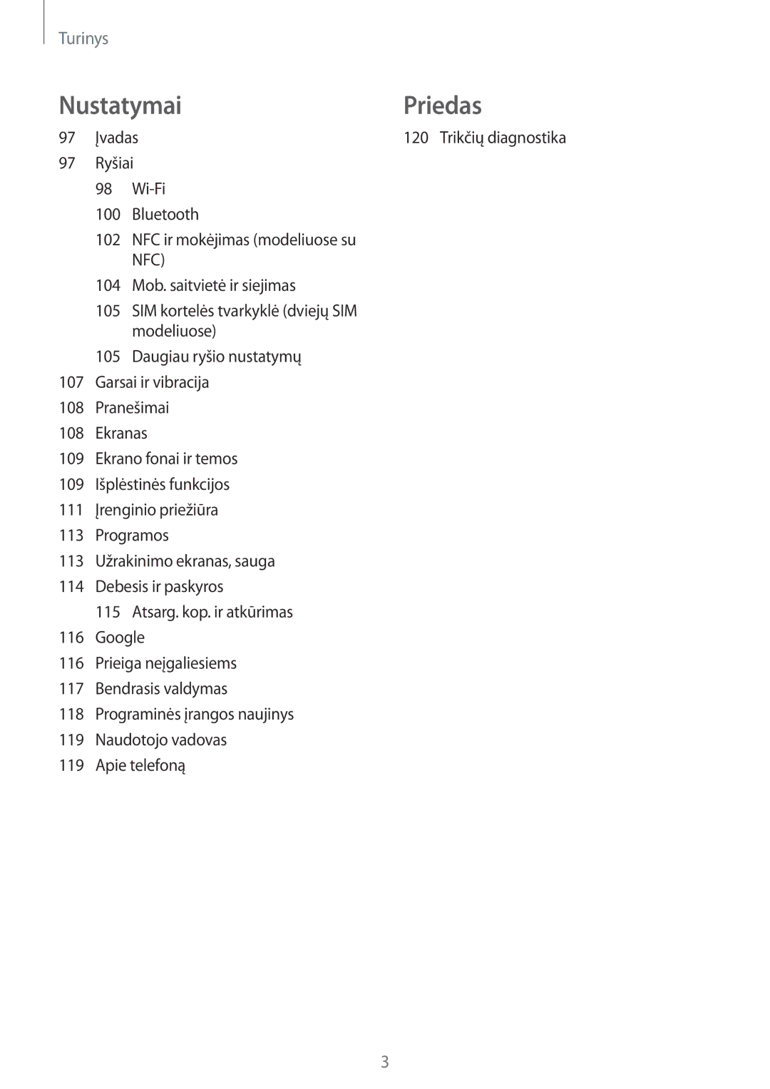 Samsung SM-J710FZDNSEB, SM-J510FZKUSEB, SM-J710FZKNSEB, SM-J510FZDUSEB manual Nustatymai Priedas 