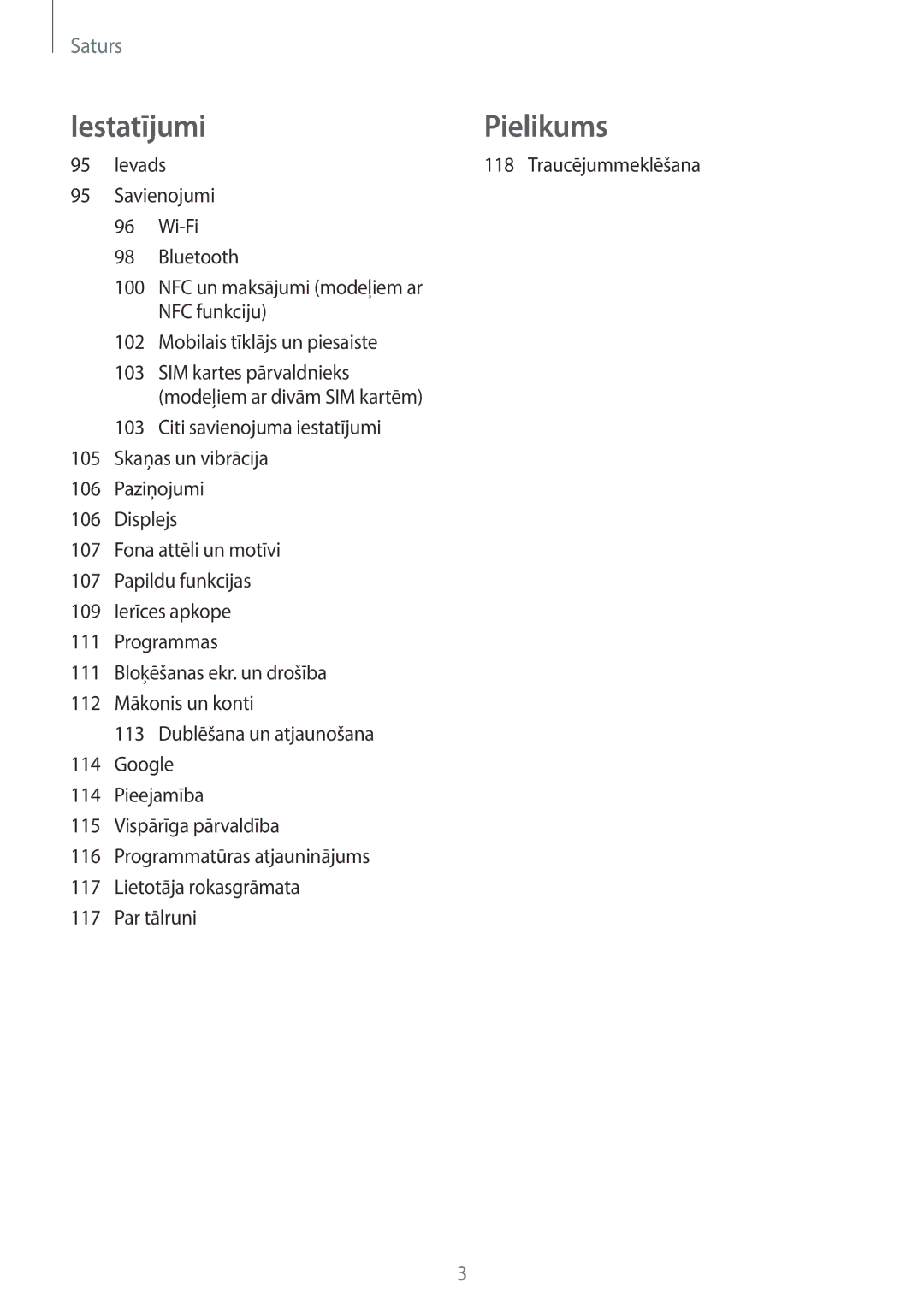 Samsung SM-J710FZDNSEB, SM-J510FZKUSEB, SM-J710FZKNSEB, SM-J510FZDUSEB manual Iestatījumi Pielikums 