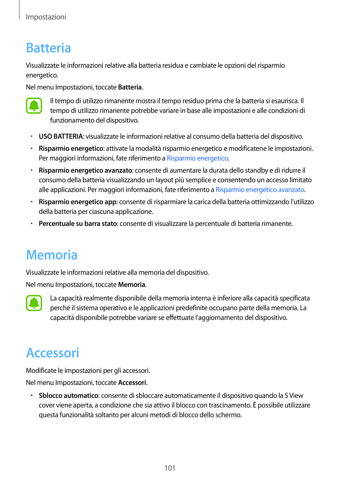 Samsung SM-J710FZKNITV, SM-J510FZWNITV, SM-J710FZWNITV, SM-J510FZWUITV, SM-J510FZKNITV, SM-J510FZDNITV manual Memoria, Accessori 