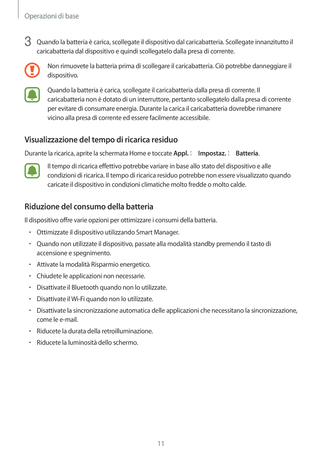 Samsung SM-J710FZKNITV, SM-J510FZWNITV Visualizzazione del tempo di ricarica residuo, Riduzione del consumo della batteria 