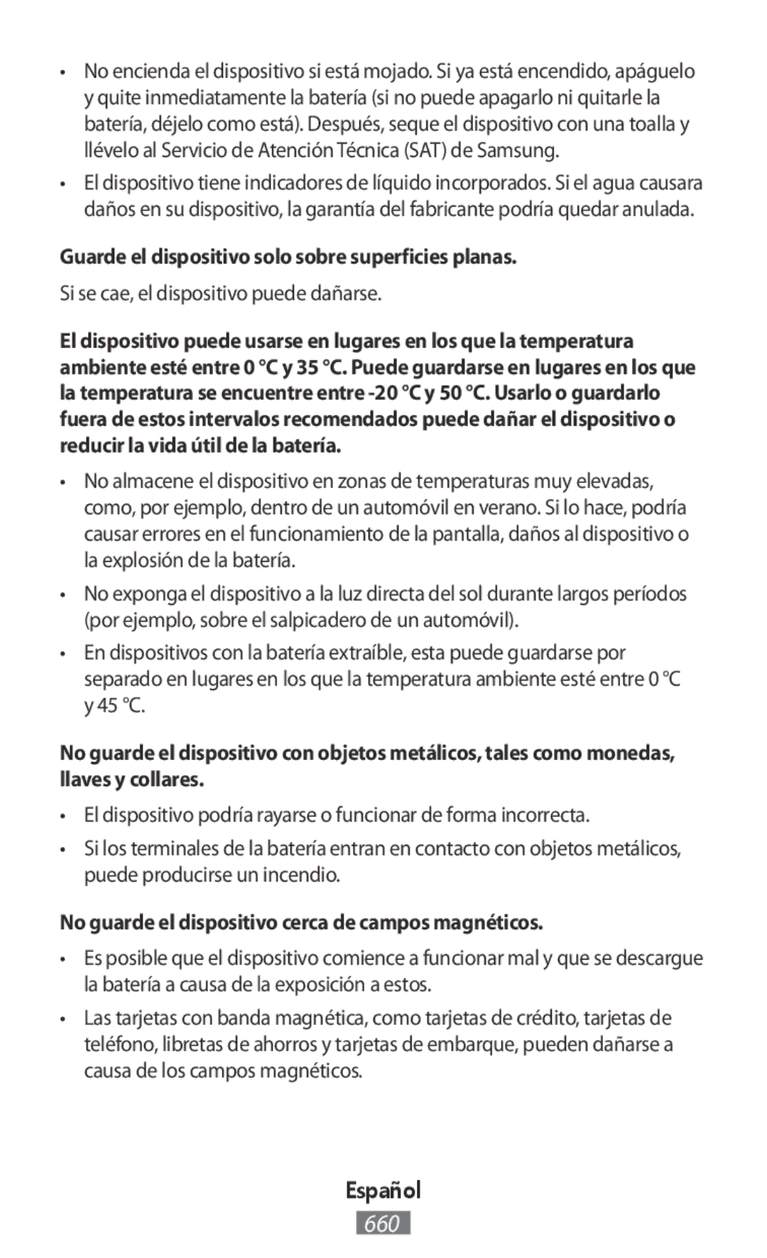 Samsung SM-T815NZWEPHE manual Guarde el dispositivo solo sobre superficies planas, Si se cae, el dispositivo puede dañarse 