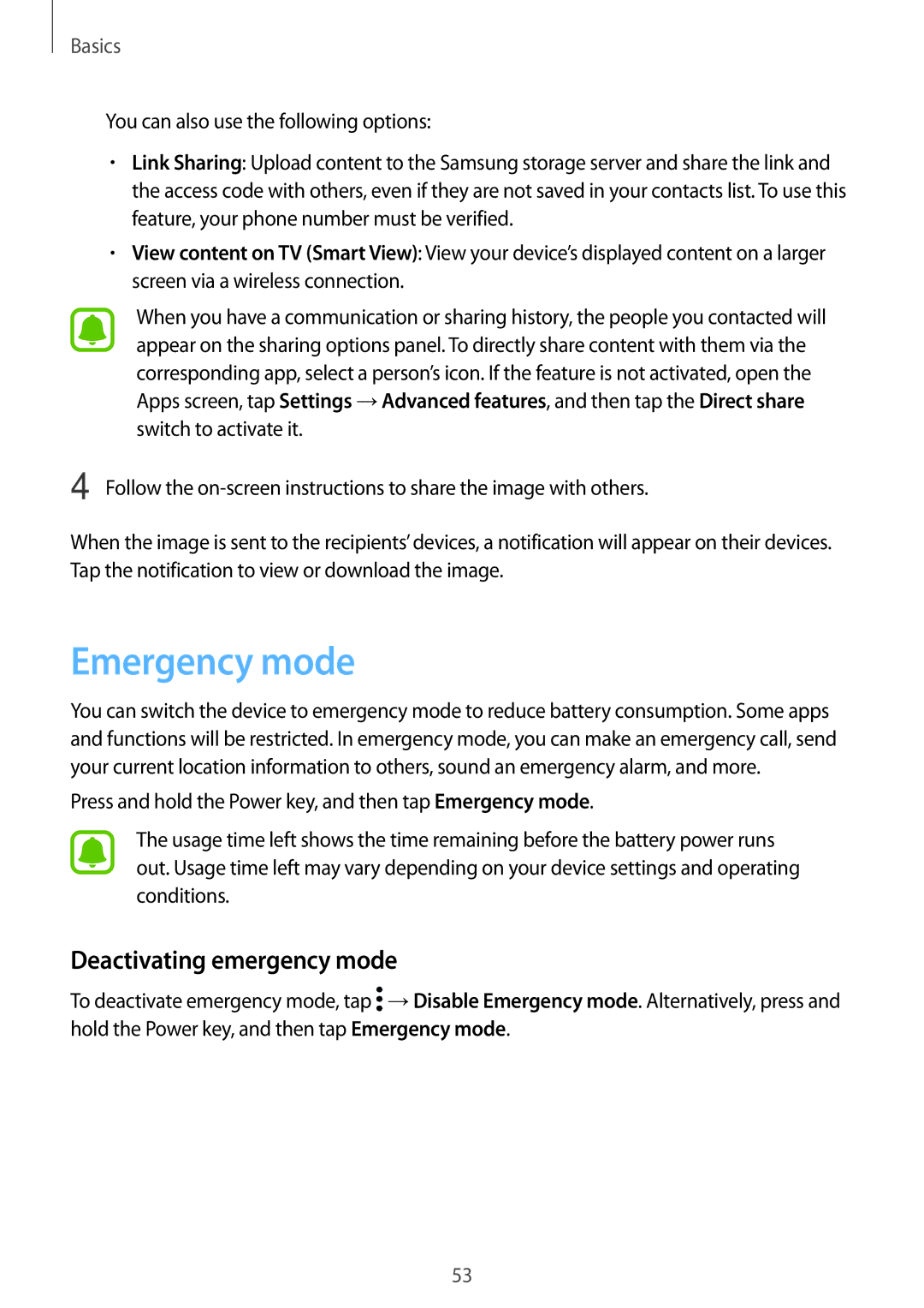 Samsung SM-J530FZDDPHE, SM-J530FZDATCL, SM-J530FZSAEUR, SM-J530FZSADDE manual Emergency mode, Deactivating emergency mode 