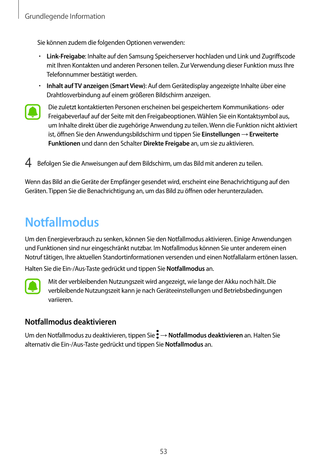 Samsung SM-J530FZKAEUR, SM-J530FZDATCL, SM-J530FZSAEUR, SM-J530FZSADDE, SM2J530FZKADDE manual Notfallmodus deaktivieren 