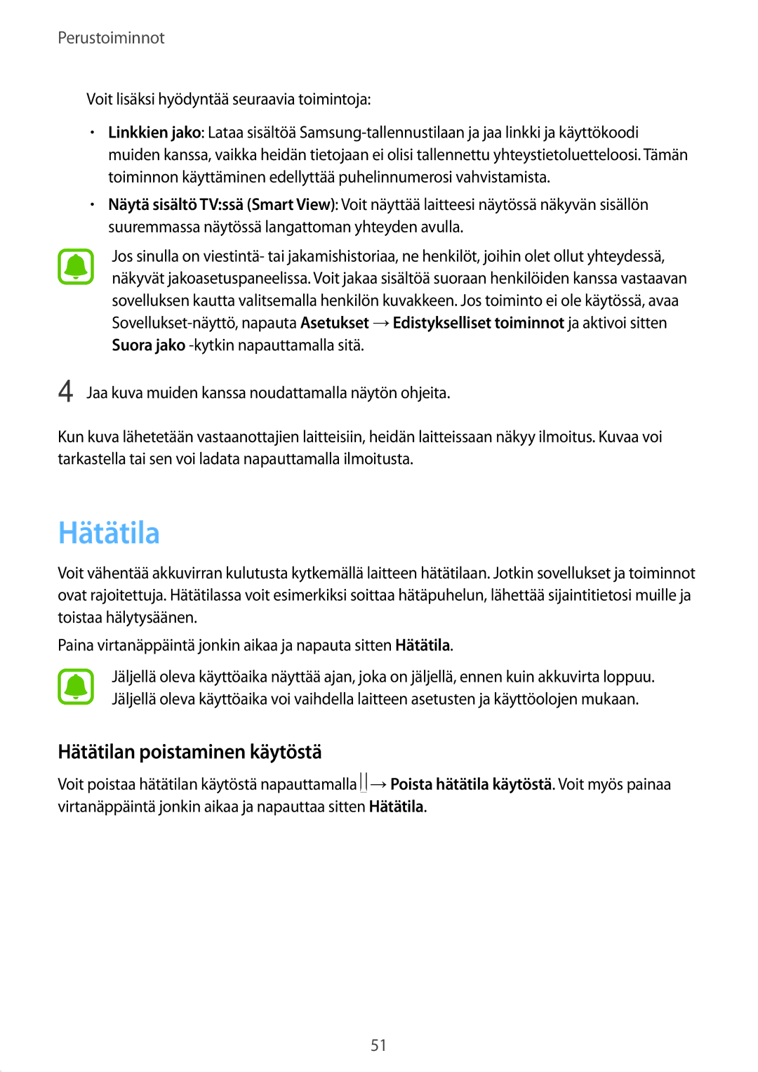 Samsung SM-J530FZDDNEE manual Hätätilan poistaminen käytöstä, → Poista hätätila käytöstä. Voit myös painaa Hätätila 