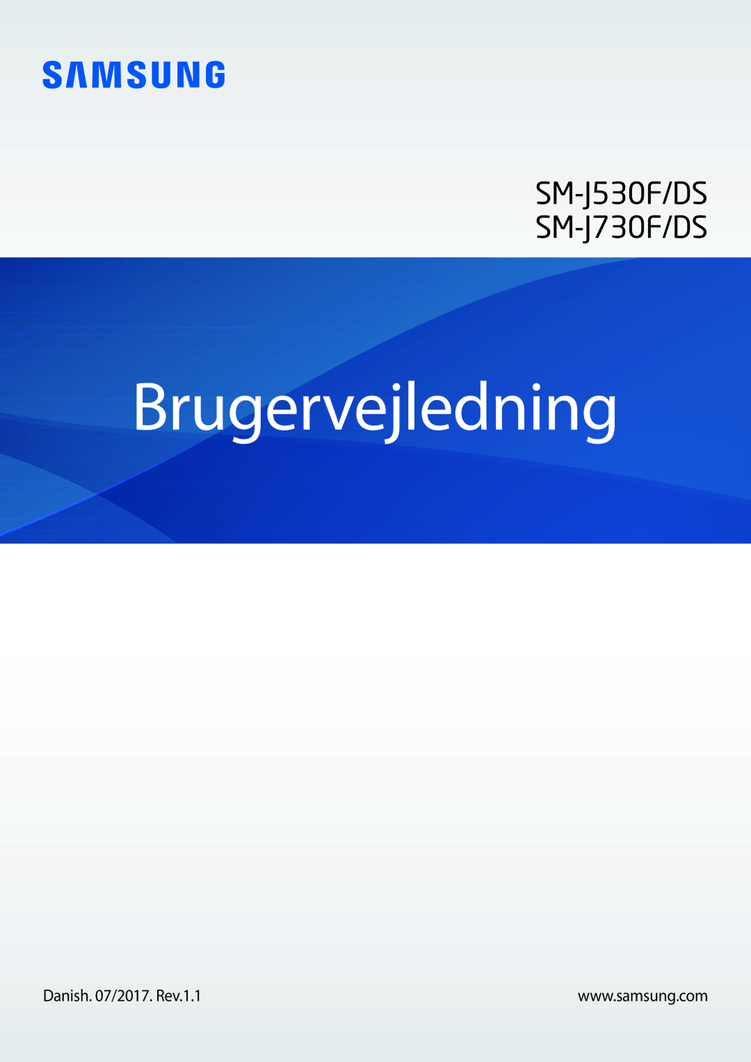 Samsung SM-J530FZKDNEE, SM-J530FZSDNEE, SM-J730FZKDNEE, SM-J530FZDDNEE manual Brugervejledning, Danish /2017. Rev.1.1 