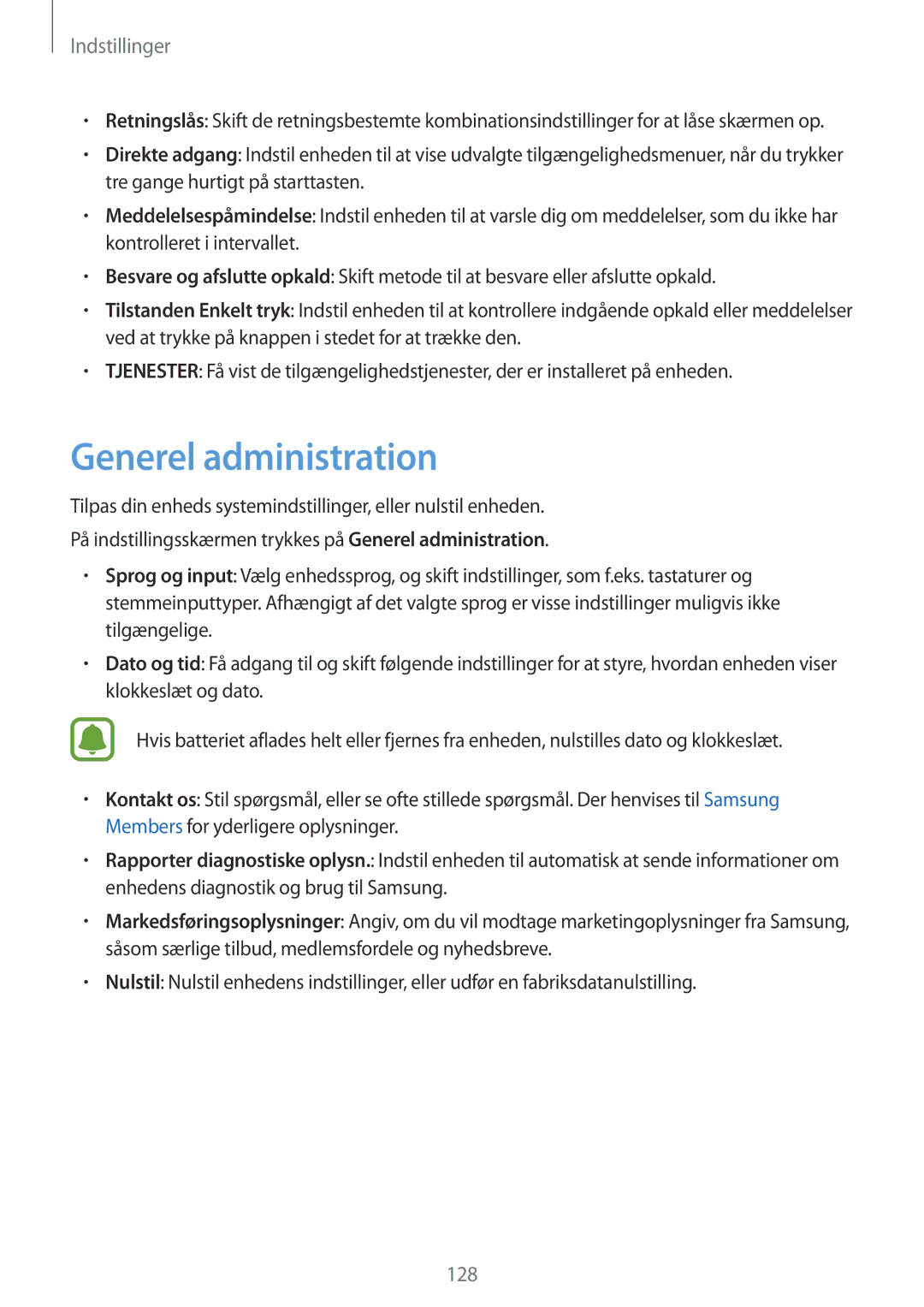 Samsung SM-J730FZKDNEE, SM-J530FZSDNEE, SM-J530FZKDNEE, SM-J530FZDDNEE, SM-J730FZSDNEE, SM-J730FZDDNEE Generel administration 