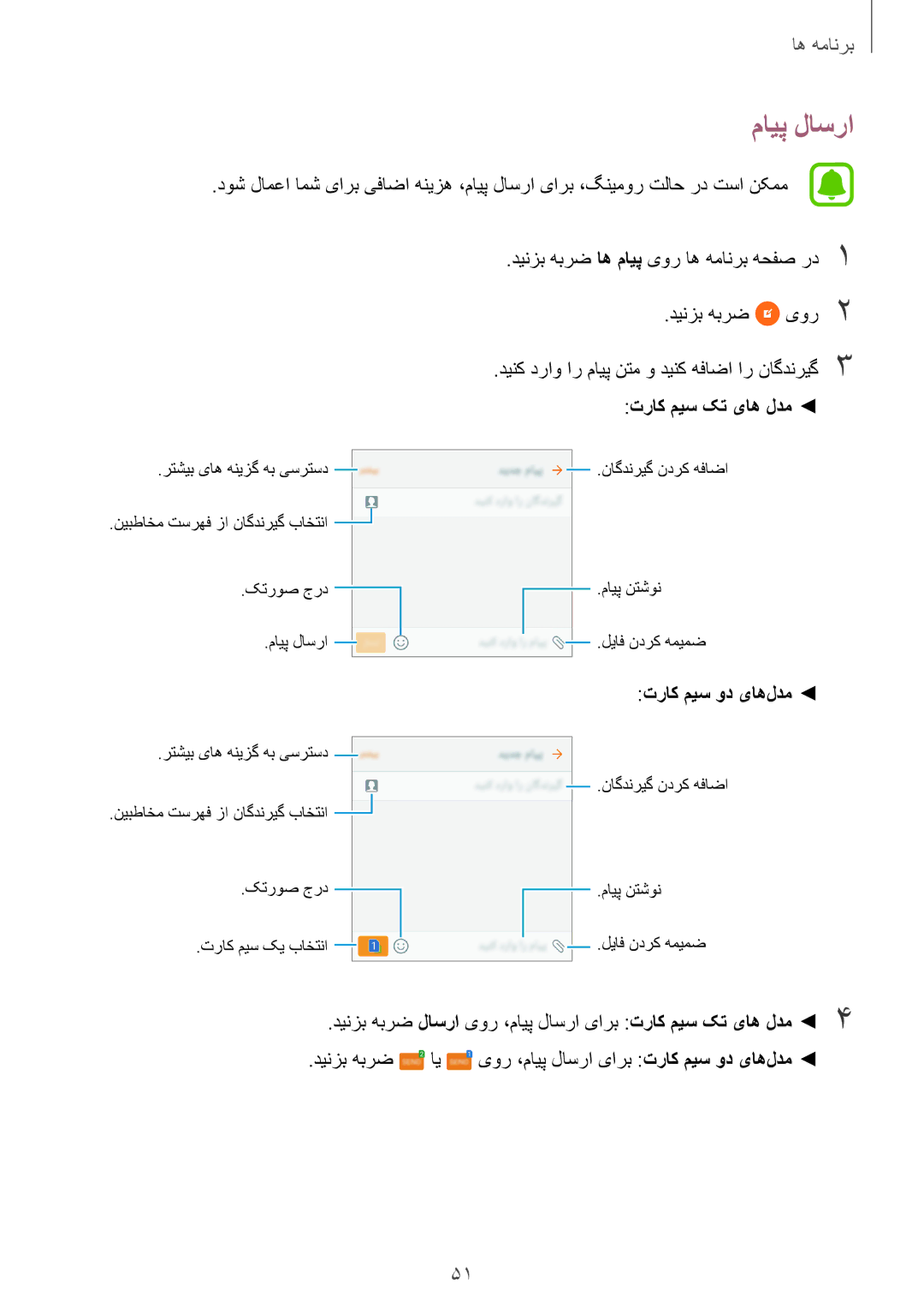 Samsung SM-J500FZDDKSA, SM-J700FZWDKSA, SM-J700FZKDKSA, SM-J500FZKDKSA, SM-J500FZWDKSA, SM-J500HZWDKSA manual مایپ لاسرا 