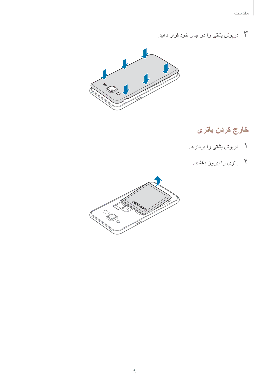 Samsung SM-J700FZKDKSA, SM-J700FZWDKSA, SM-J500FZKDKSA, SM-J500FZDDKSA, SM-J500FZWDKSA, SM-J500HZWDKSA manual یرتاب ندرک جراخ 