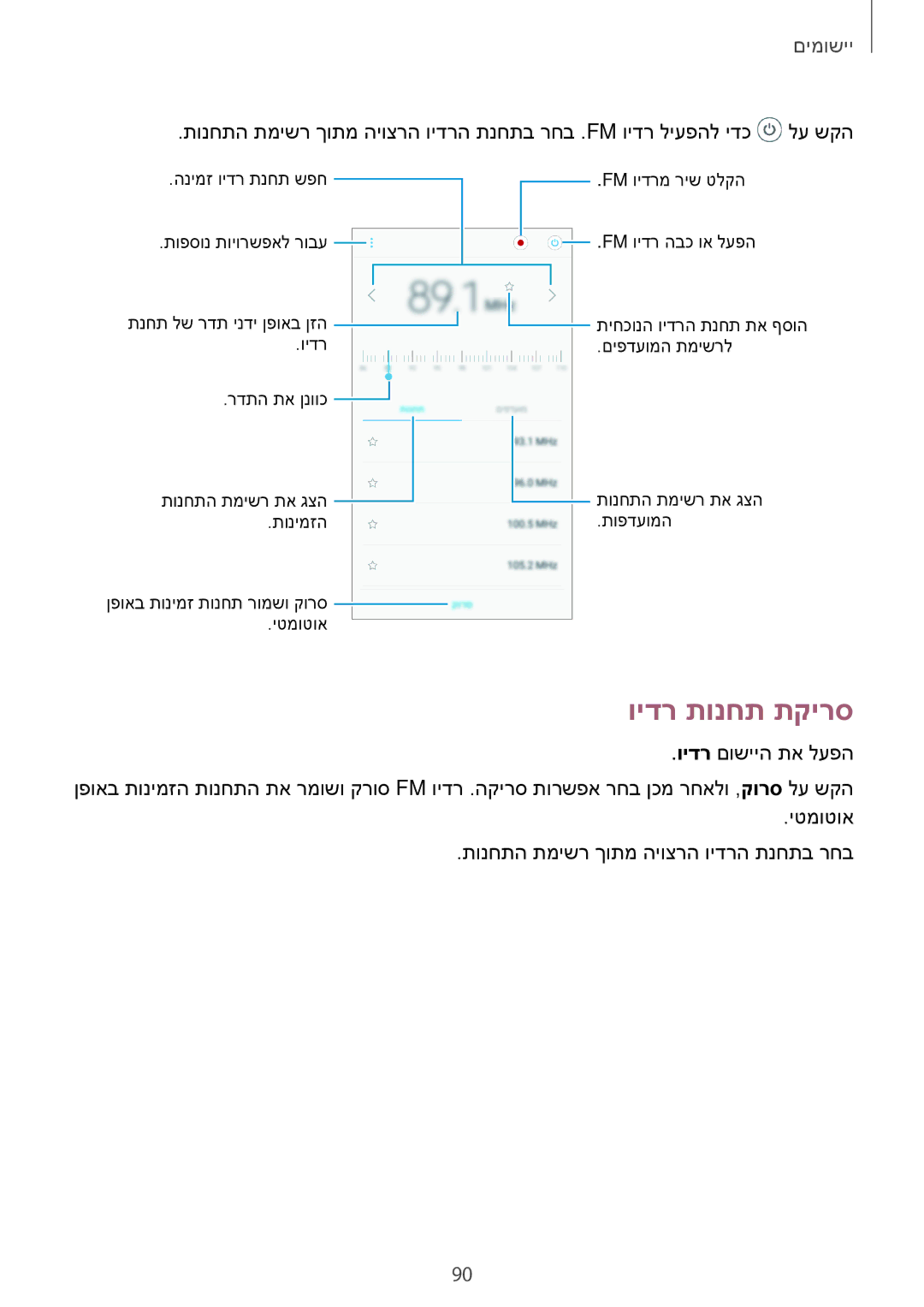 Samsung SM-J701FZKEILO, SM-J701FZDEILO, SM-J701FZSEILO manual וידר תונחת תקירס 