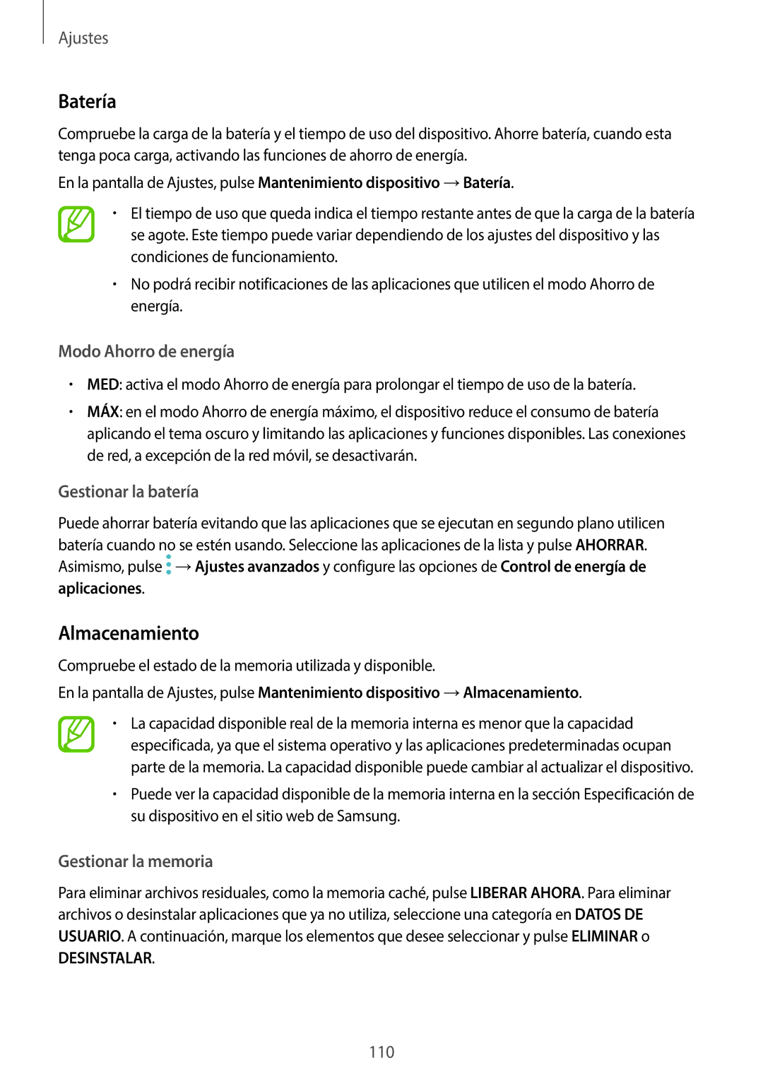 Samsung SM-J710FZWNPHE, SM-J710FZDNPHE, SM-J510FZDNPHE, SM-J710FZKNPHE, SM-J510FZKUPHE, SM-J510FZDUPHE Batería, Almacenamiento 