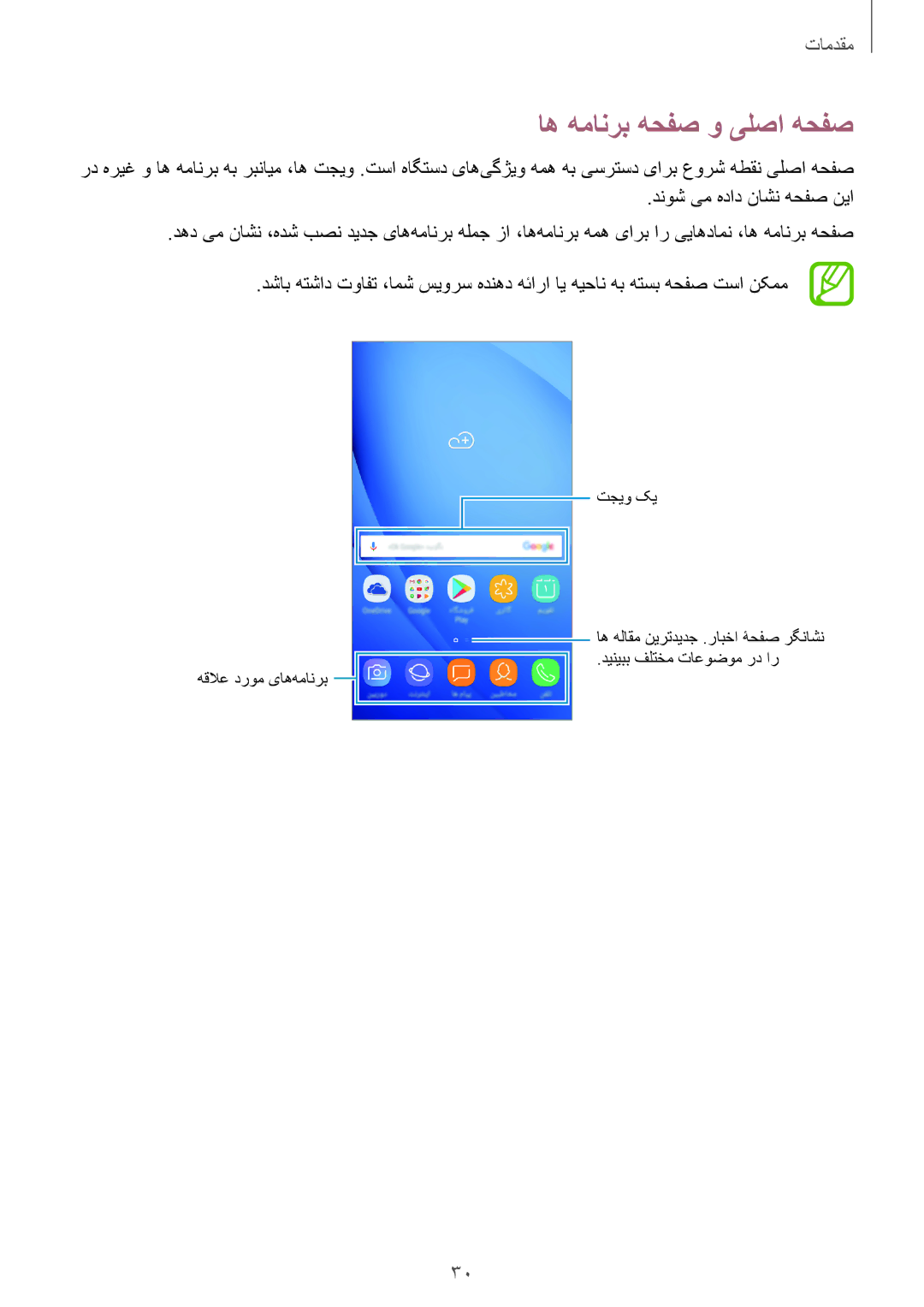 Samsung SM-J710FZKDKSA, SM-J710FZDDKSA, SM-J710FZWDKSA manual اه همانرب هحفص و یلصا هحفص 