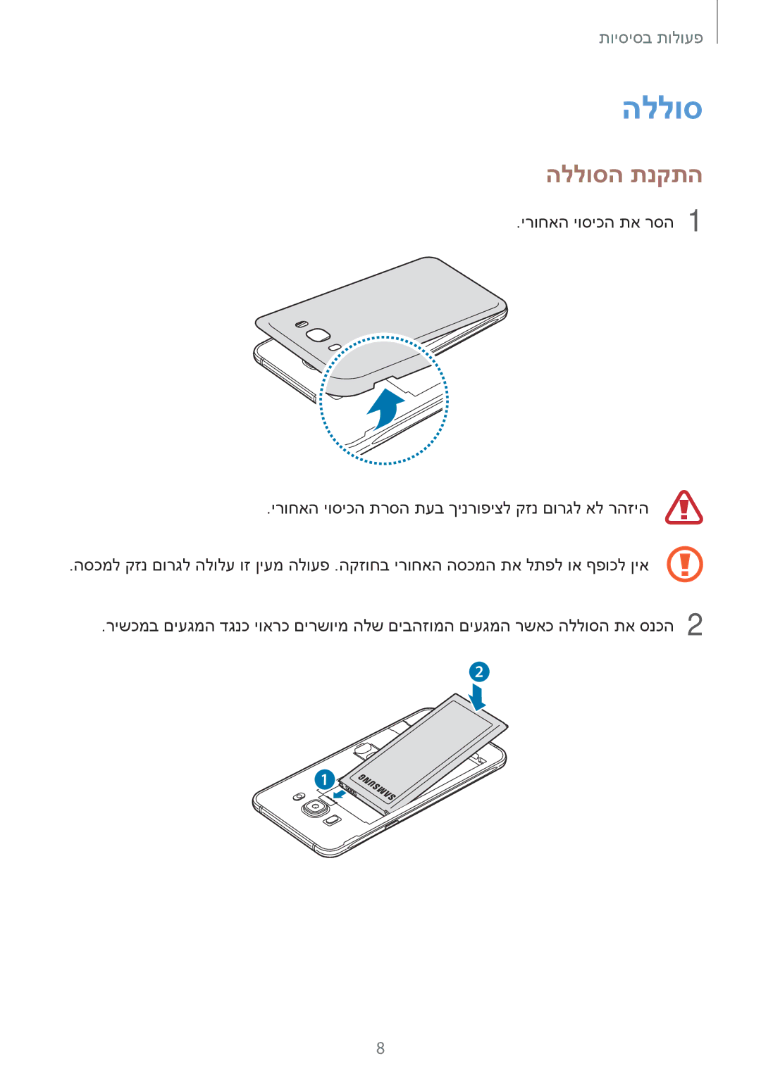 Samsung SM-J710FZKAILO, SM-J710FZWAILO, SM-J710FZKAPTR, SM-J710FZDAILO, SM-J710FZDAPTR, SM-J710FZKAPCL manual הללוסה תנקתה 