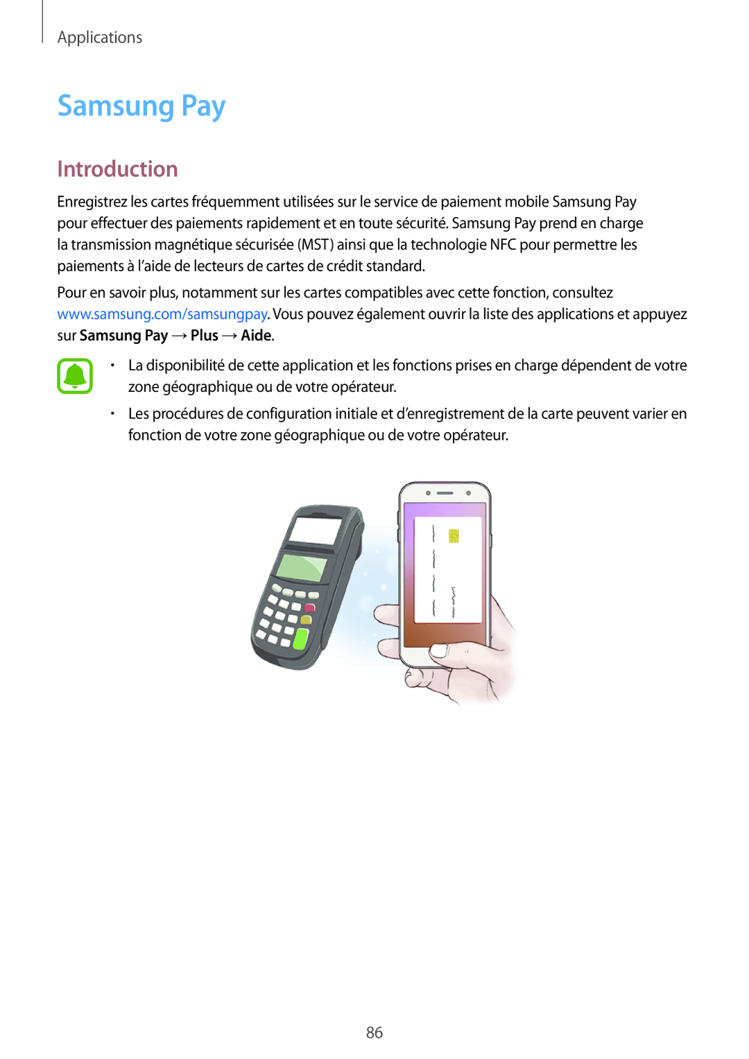 Samsung SM-J730FZSDXEF, SM-J730FZDDXEF, SM-J530FZDAXEF, SM-J530FZSAXEF, SM-J730FZKDXEF manual Samsung Pay, Introduction 