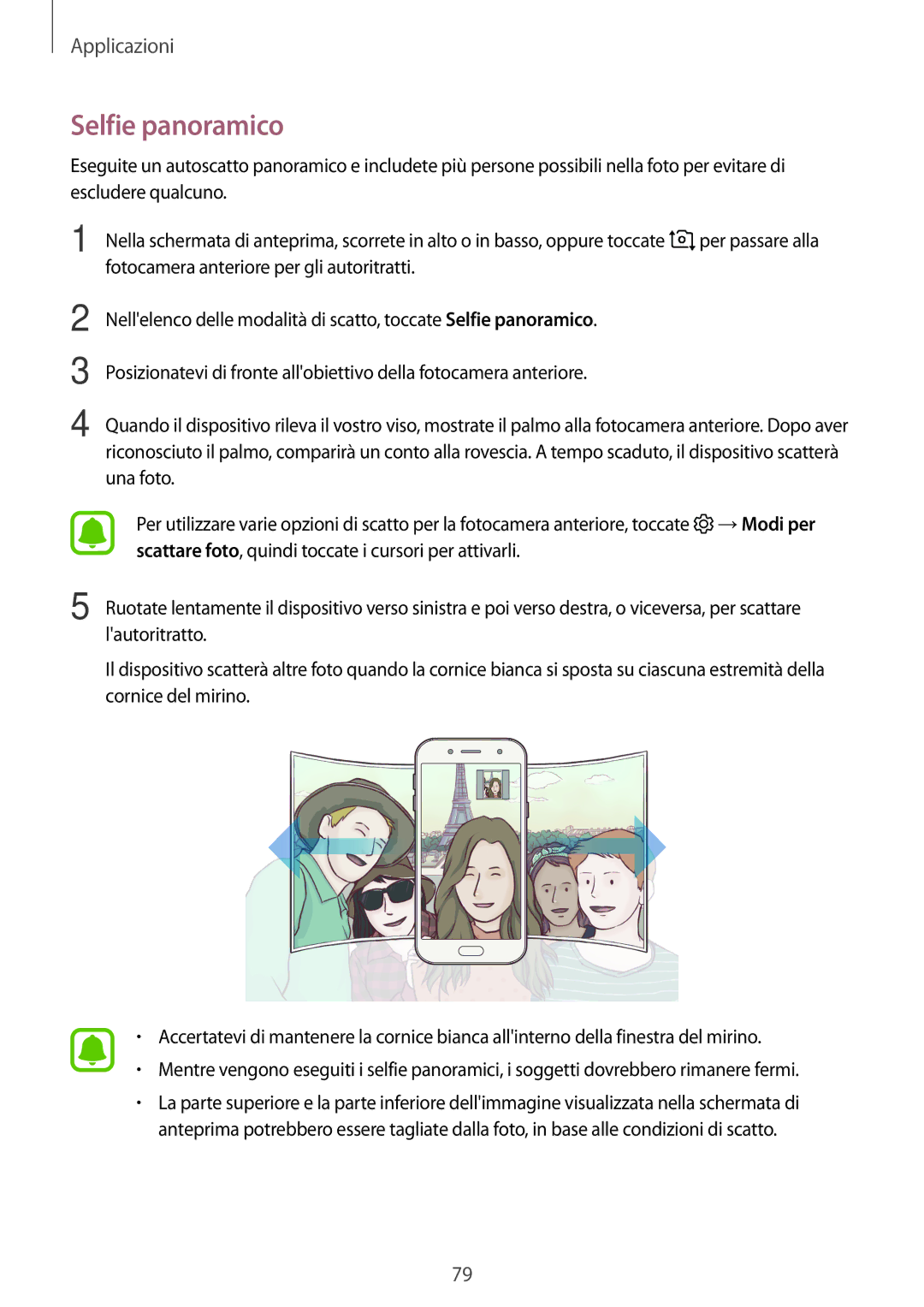 Samsung SM-J730FZKATUR, SM-J730FZDETUR, SM-J730FZSAITV, SM-J730FZDDITV, SM-J730FZKDITV, SM-J730FZSDITV manual Selfie panoramico 