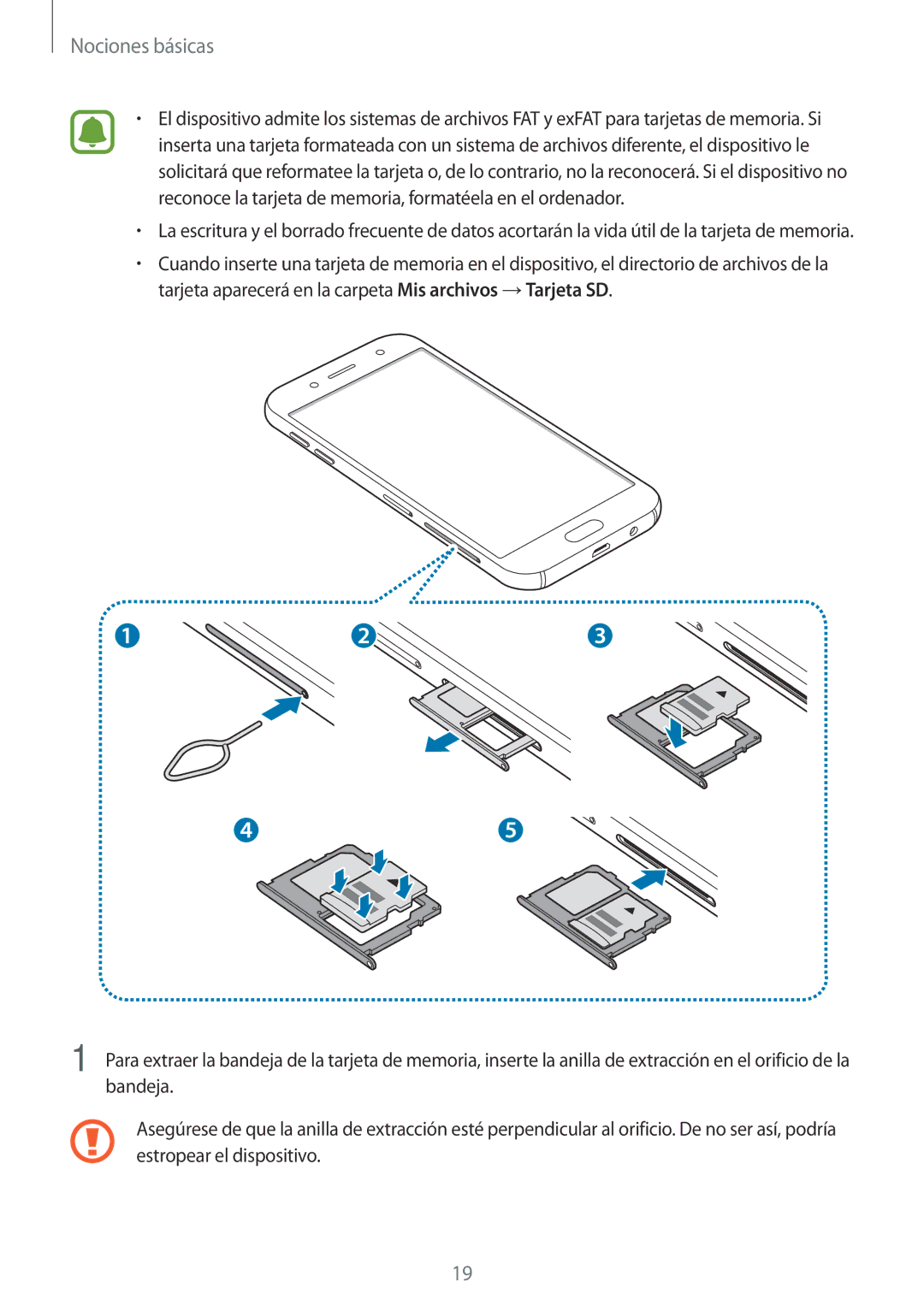 Samsung SM-J730FZKDPHE, SM-J730FZKAATL, SM-J730FZSDPHE, SM-J730FZDDPHE manual Nociones básicas 