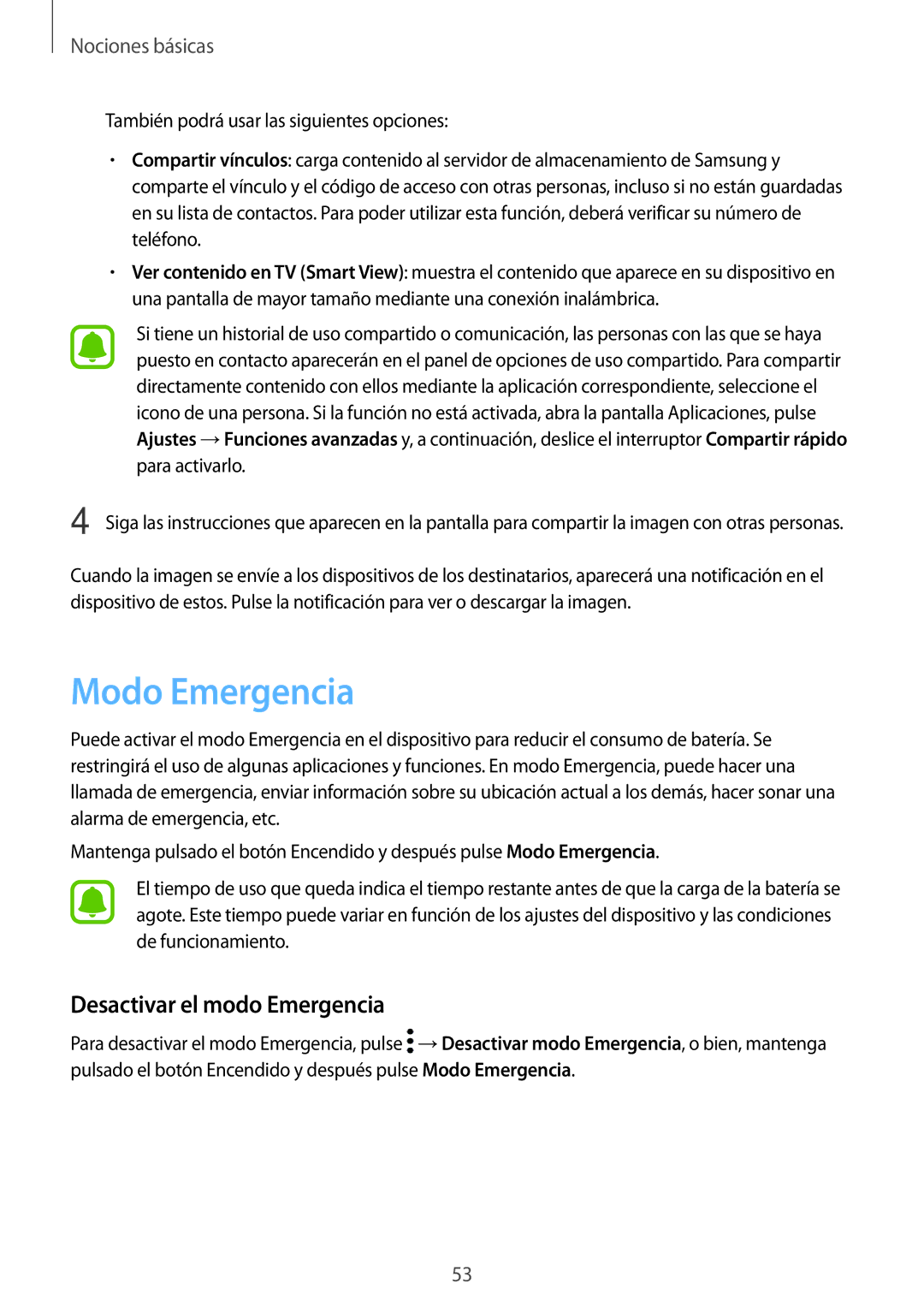 Samsung SM-J730FZSDPHE, SM-J730FZKAATL, SM-J730FZDDPHE, SM-J730FZKDPHE manual Modo Emergencia, Desactivar el modo Emergencia 