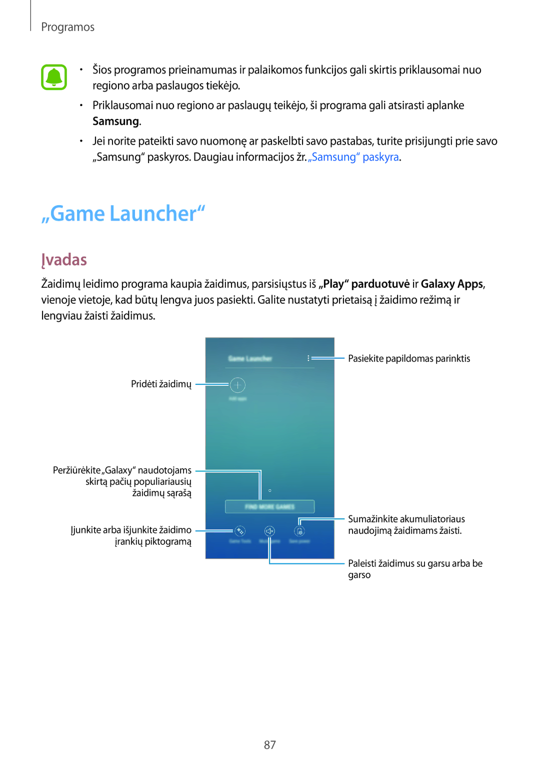 Samsung SM-J530FZKDSEB, SM-J730FZSDSEB, SM-J730FZKDSEB, SM-J530FZSDSEB, SM-J530FZDDSEB, SM-J730FZDDSEB „Game Launcher, Samsung 