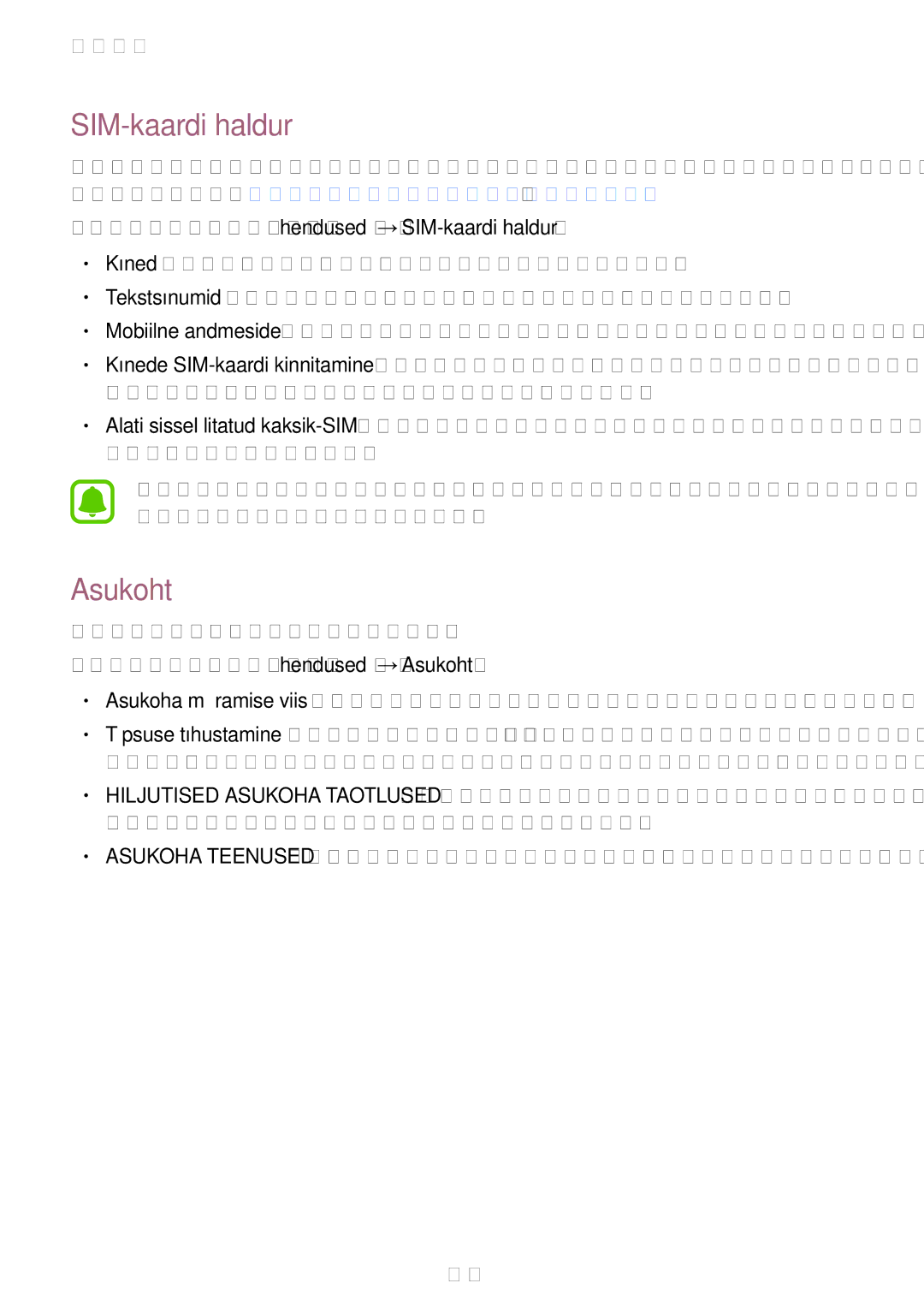 Samsung SM-J530FZSDSEB, SM-J730FZSDSEB, SM-J730FZKDSEB, SM-J530FZKDSEB, SM-J530FZDDSEB manual SIM-kaardi haldur, Asukoht 