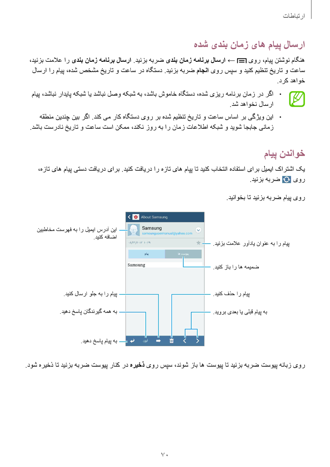 Samsung SM-N7502ZWATHR, SM-N7502ZGATHR manual مایپ ندناوخ, درک دهاوخ, دینزب هبرض یور دیناوخب ات دینزب هبرض مایپ یور 