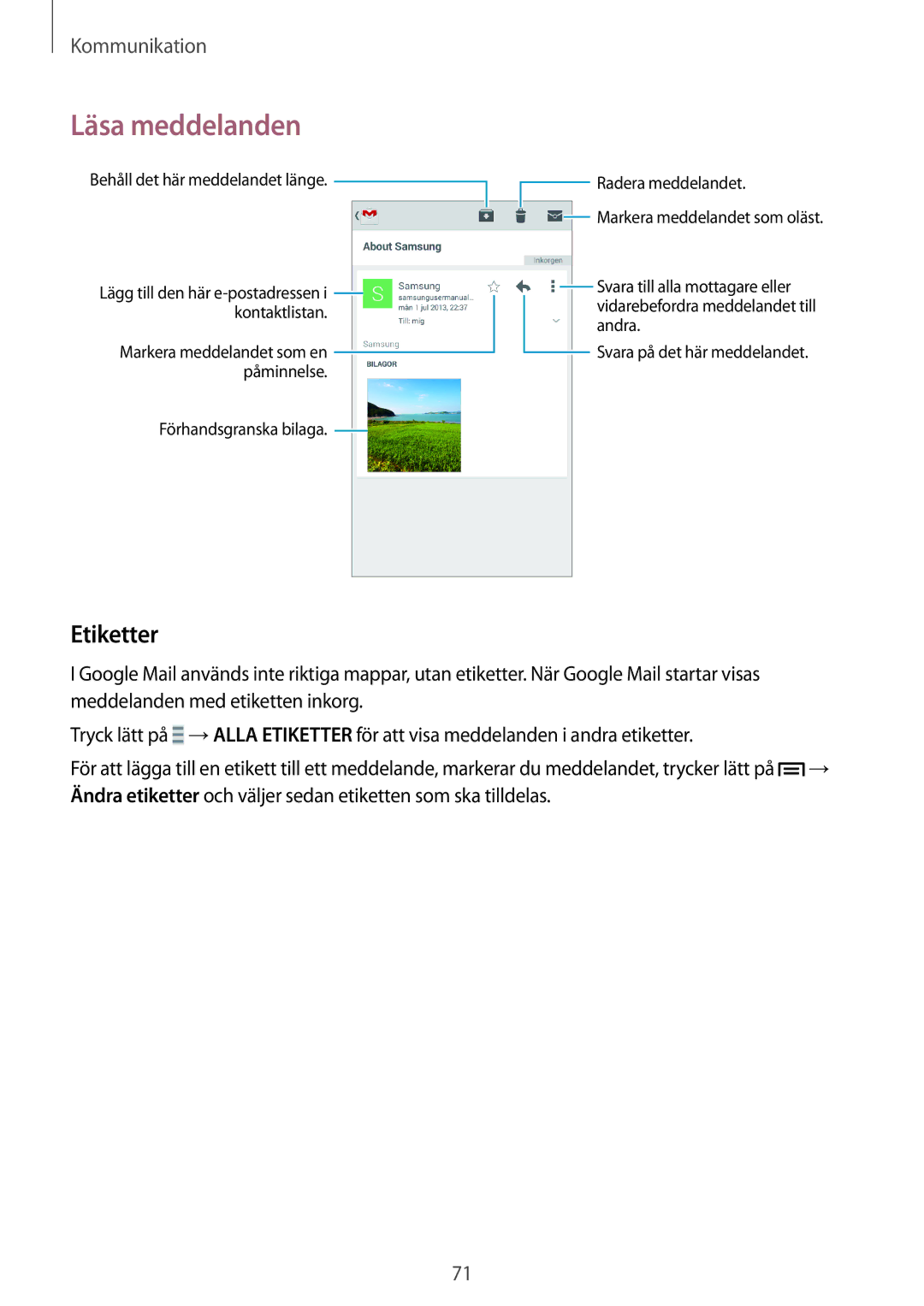 Samsung SM-N7505ZWANEE, SM-N7505ZKANEE, SM-N7505ZGANEE manual Etiketter 