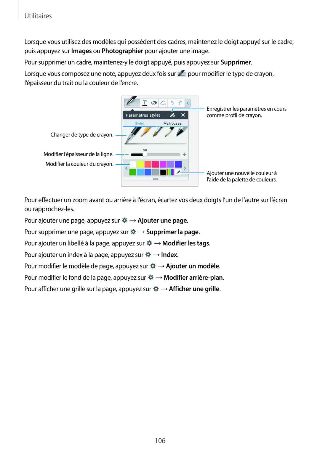 Samsung SM-N7505ZWGXEF, SM-N7505ZKGSFR, SM-N7505ZWGSFR, SM-N7505ZKGXEF, SM-N7505ZKGBOG, SM-N7505ZWAXEF, SM-N7505ZKAXEF manual 106 