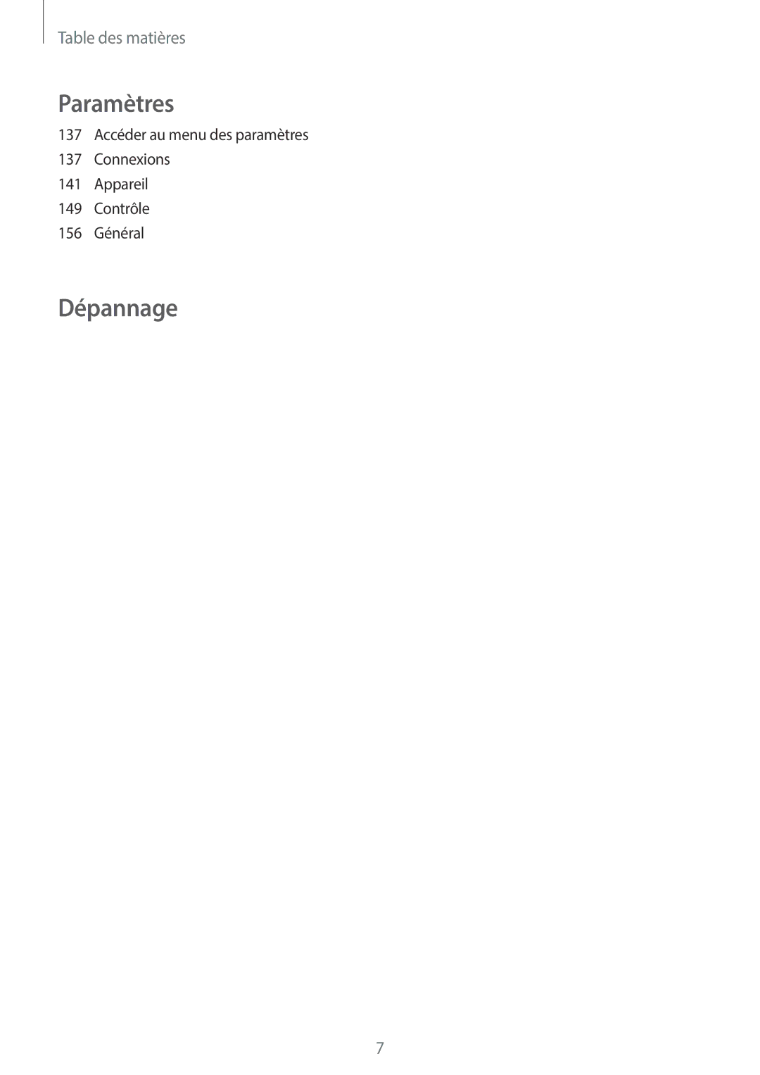 Samsung SM-N7505ZKGSFR, SM-N7505ZWGXEF, SM-N7505ZWGSFR, SM-N7505ZKGXEF, SM-N7505ZKGBOG, SM-N7505ZWAXEF manual Paramètres 