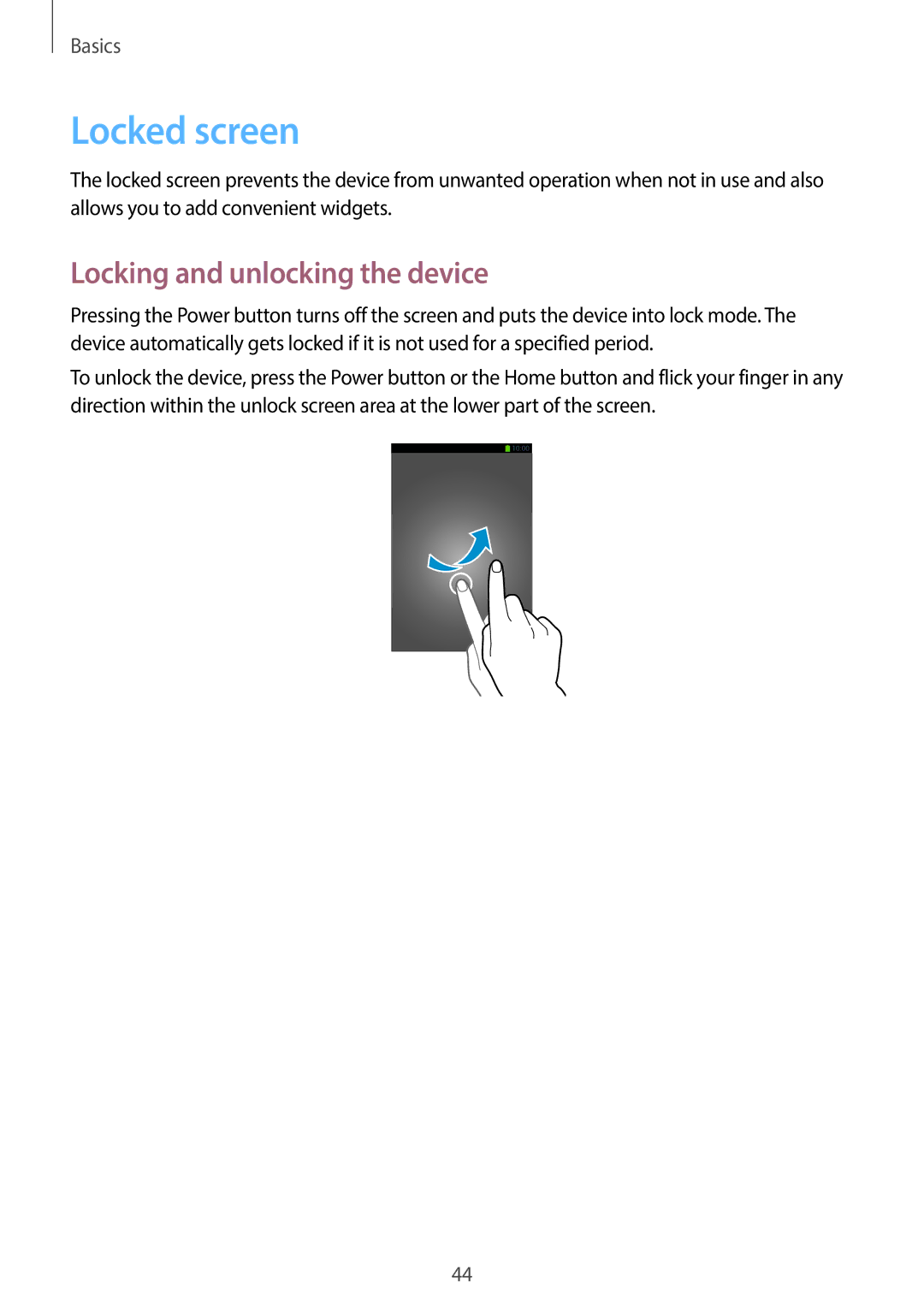 Samsung SM-N7505ZWACEL, SM-N7505ZWATPH, SM-N7505ZKAXEO, SM-N7505ZKAMEO manual Locked screen, Locking and unlocking the device 