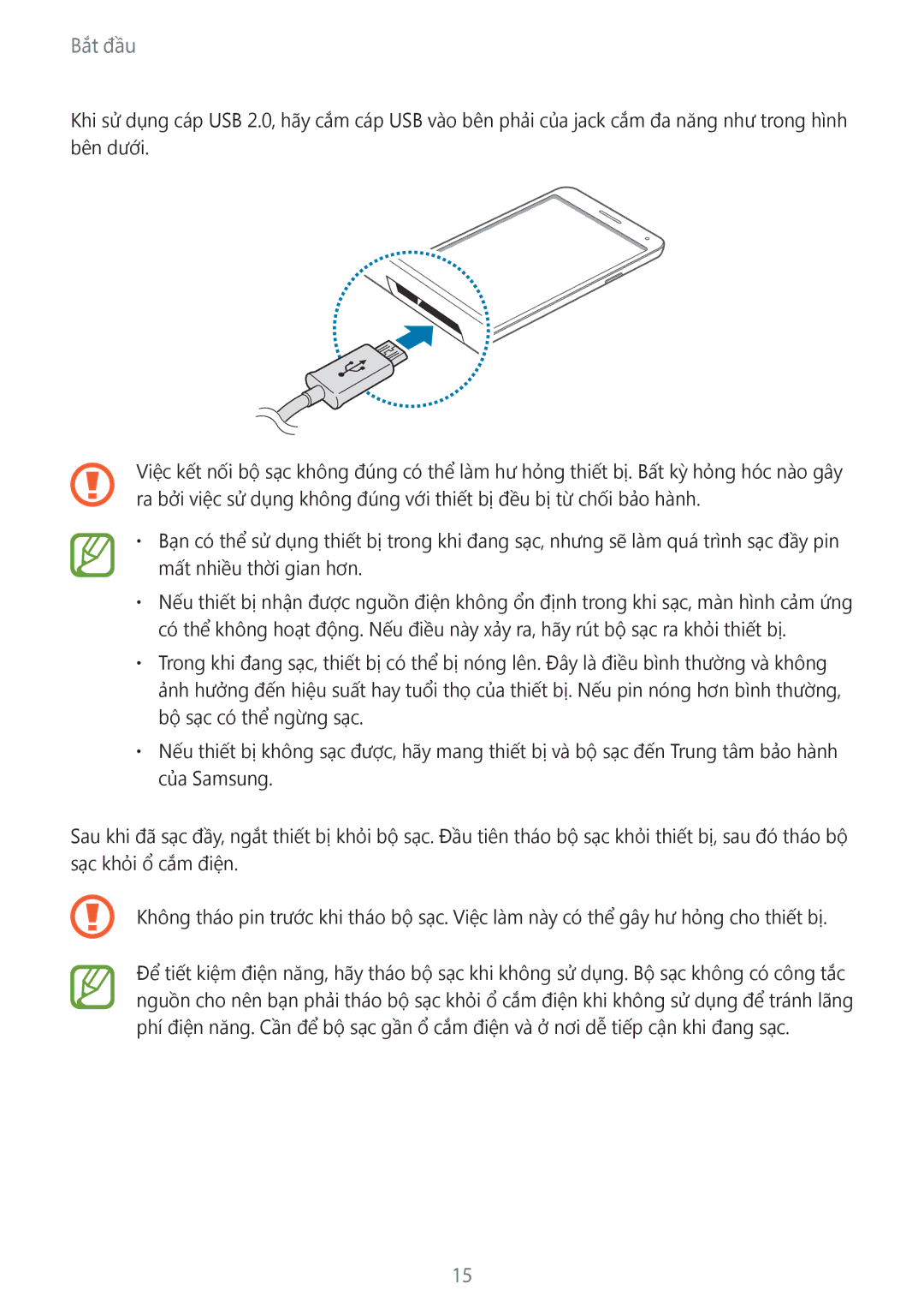 Samsung SM-N9000ZIEXXV, SM-N9000WDEXXV, SM-N9000ZKEXXV, SM-N9000ZWEXXV manual Bắt đầu 