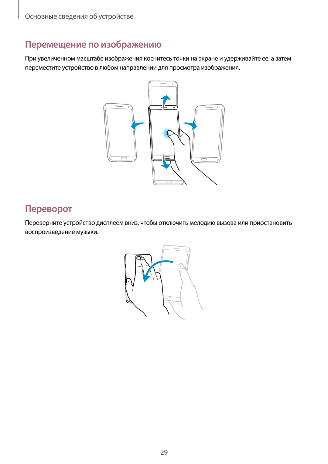 Samsung SM-N9000ZKEMGF, SM-N9000ZKESER, SM-N9000ZWEMGF, SM-N9000ZWESER, SM-N9000ZIESER Перемещение по изображению, Переворот 