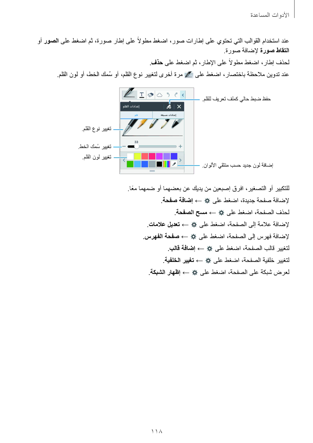 Samsung SM-N9000WDEEGY, SM-N9000ZKEXFE, SM-N9000ZWETHR, SM-N9000ZKETHR, SM-N9000WDEMID, SM-N9000BDEEGY 118, الأدوات المساعدا 