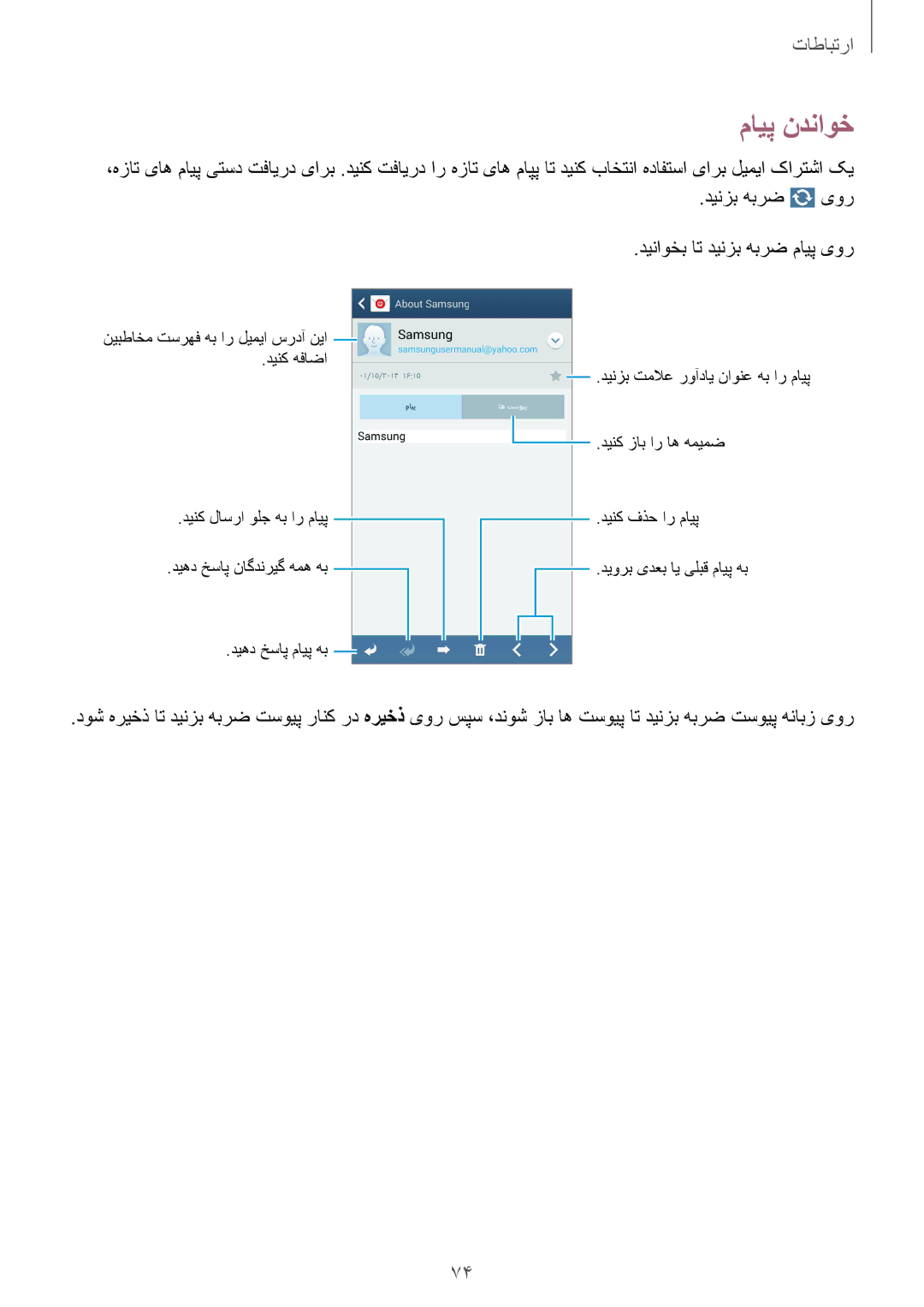 Samsung SM-N9000BDEEGY, SM-N9000ZKEXFE, SM-N9000ZWETHR, SM-N9000ZKETHR, SM-N9000WDEMID, SM-N9000BDEKSA manual مایپ ندناوخ 