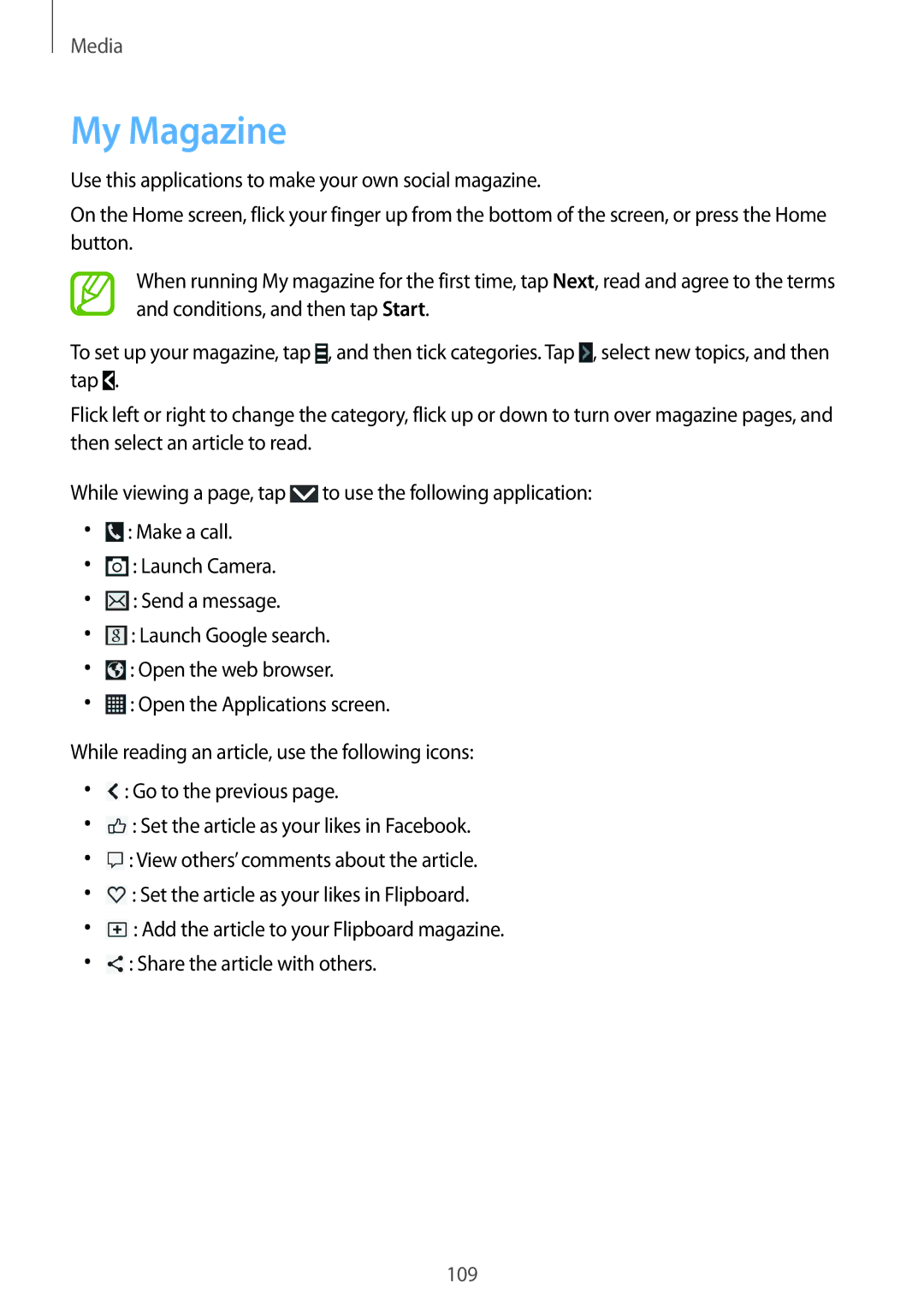 Samsung SM-N9005 user manual My Magazine 