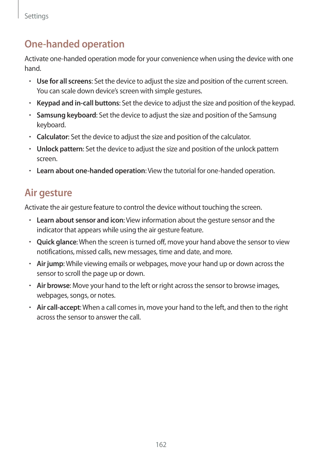 Samsung SM-N9005 user manual One-handed operation, Air gesture 