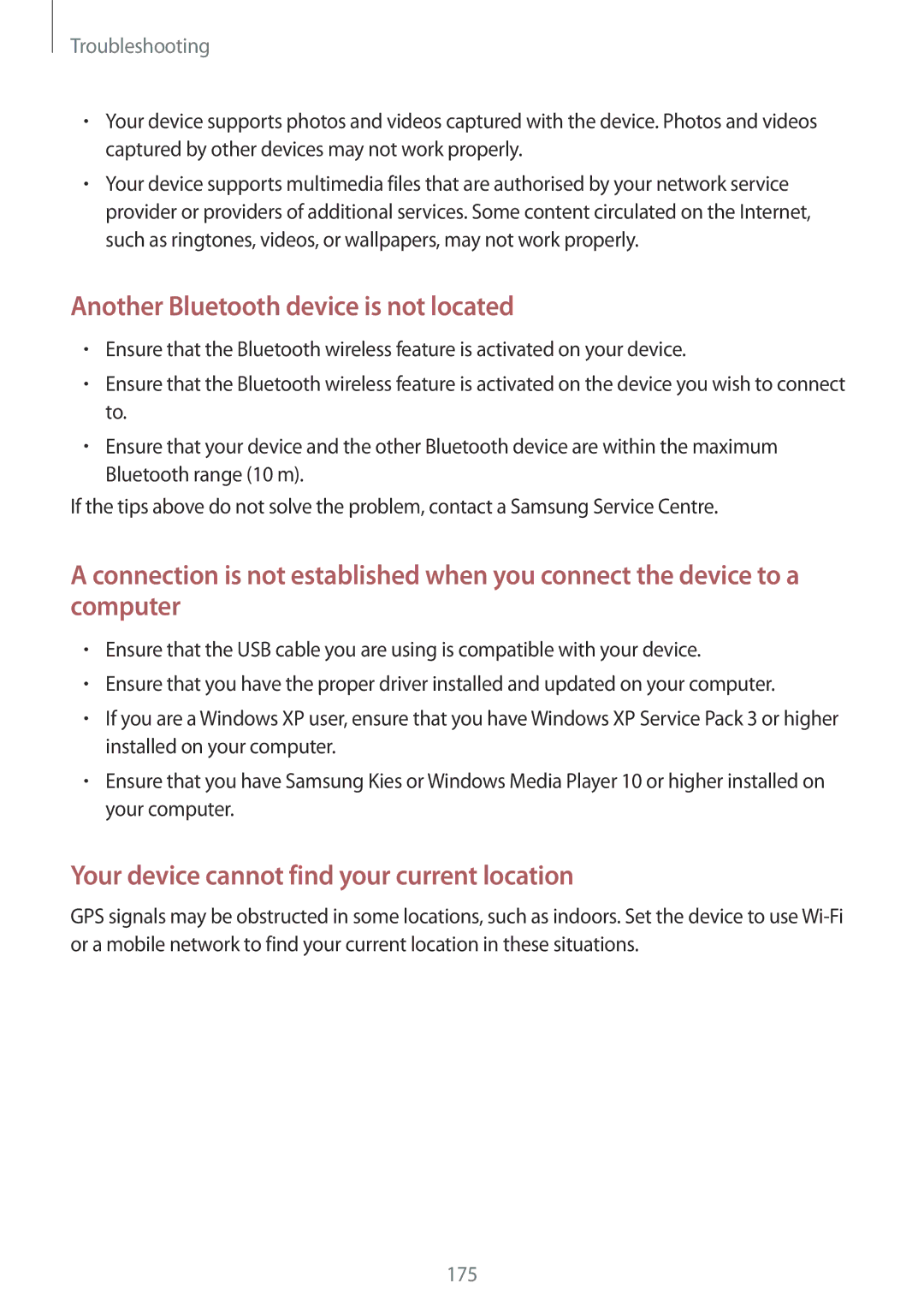 Samsung SM-N9005 user manual Another Bluetooth device is not located 