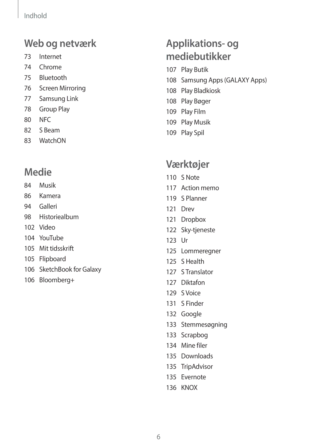 Samsung SM-N9005WDENEE, SM-N9005ZKENEE, SM-N9005ZIENEE, SM-N9005BDENEE, SM-N9005ZWENEE, SM-N9005ZRENEE manual Web og netværk 