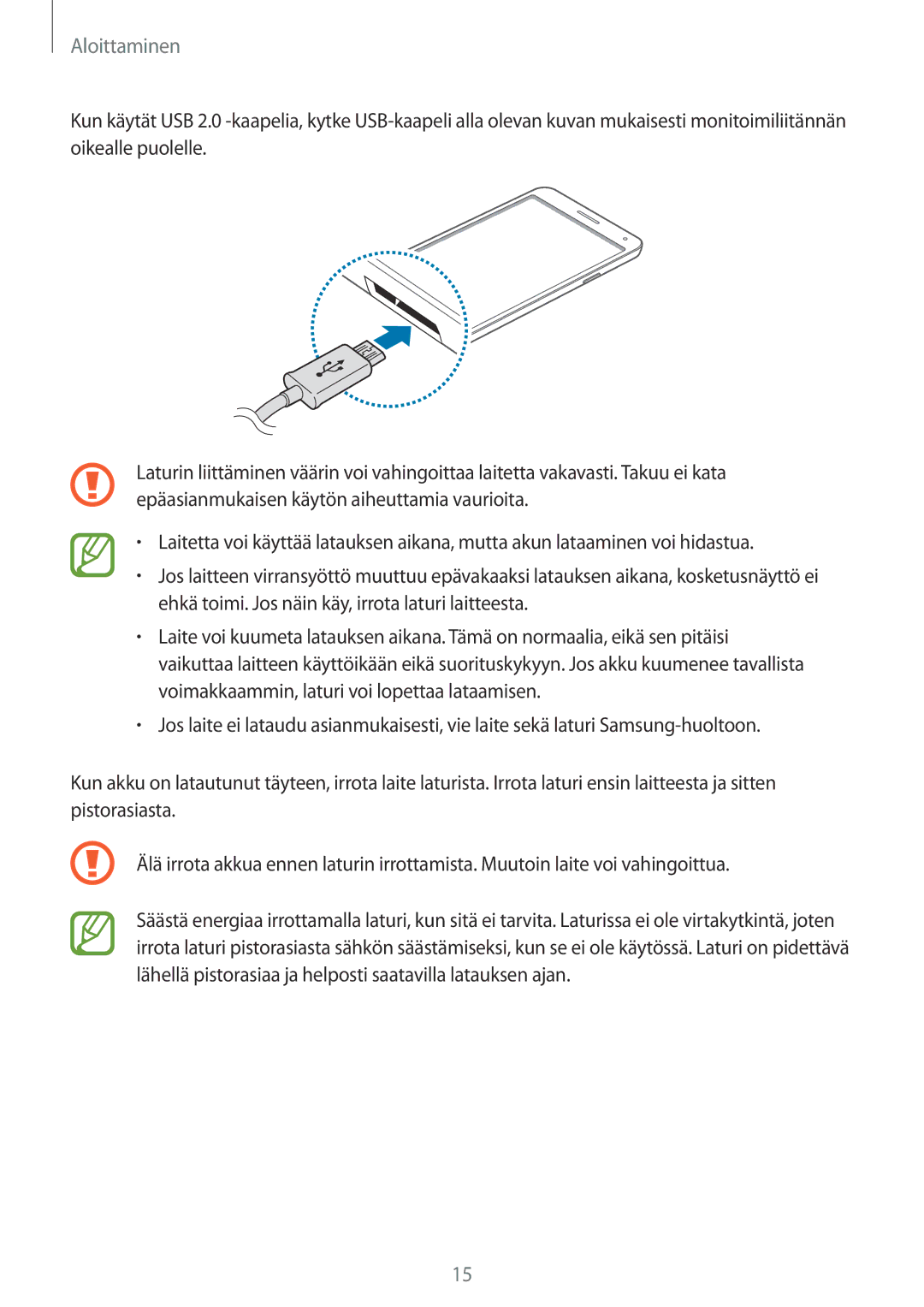 Samsung SM-N9005BDENEE, SM-N9005WDENEE, SM-N9005ZKENEE, SM-N9005ZIENEE, SM-N9005ZWENEE, SM-N9005ZRENEE manual Aloittaminen 