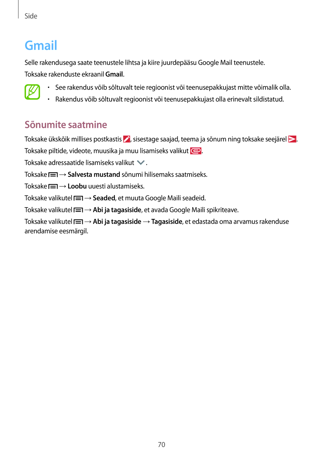 Samsung SM-N9005ZWESEB, SM-N9005ZKESEB, SM-N9005WDESEB manual Gmail 