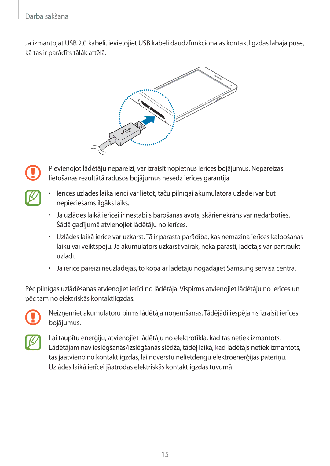 Samsung SM-N9005ZKESEB, SM-N9005ZWESEB, SM-N9005WDESEB manual Darba sākšana 