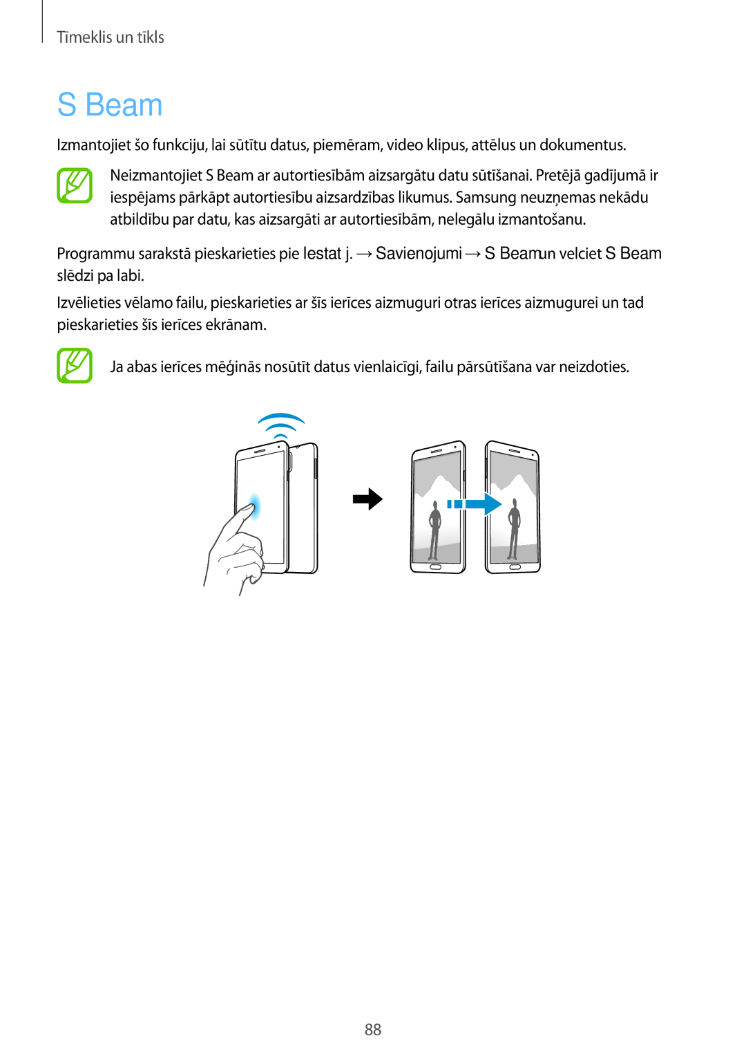 Samsung SM-N9005ZWESEB, SM-N9005ZKESEB, SM-N9005WDESEB manual Beam 