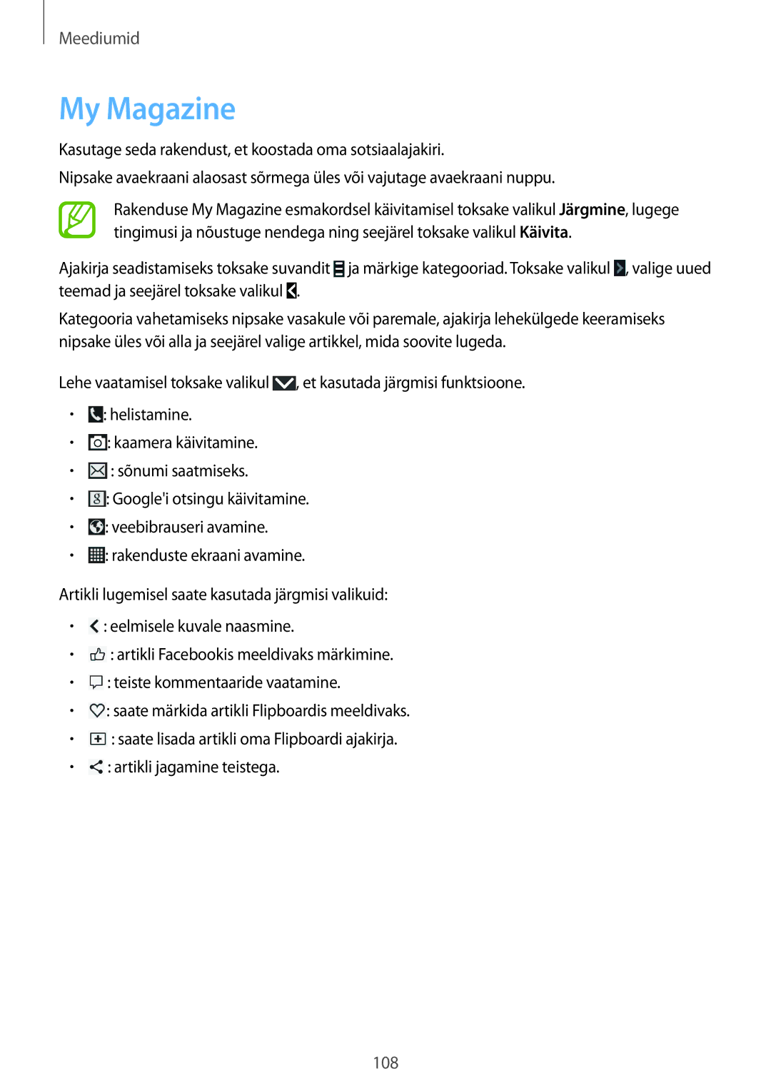 Samsung SM-N9005ZKESEB, SM-N9005ZWESEB, SM-N9005WDESEB manual My Magazine 