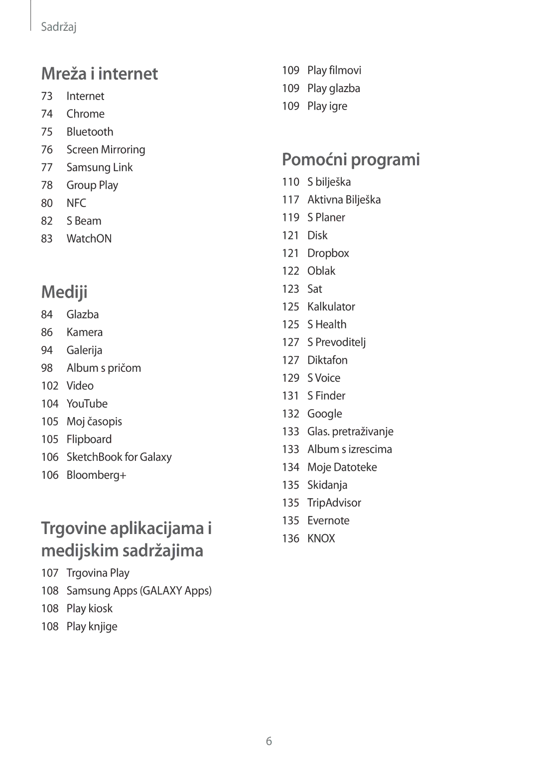 Samsung SM-N9005ZKESEE, SM-N9005ZKEVIP, SM-N9005ZKETWO, SM-N9005ZWESEE, SM-N9005ZKECRO, SM-N9005ZWEVIP manual Mreža i internet 