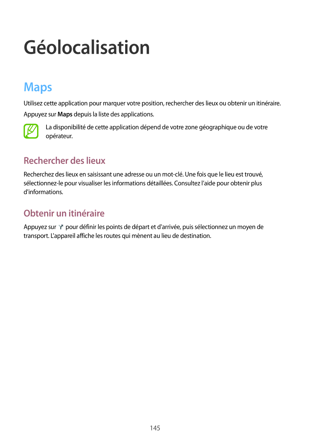 Samsung SM-N9005ZWESFR, SM-N9005ZKEXEF, SM-N9005WDEXEF, SM-N9005ZWEFTM Maps, Rechercher des lieux, Obtenir un itinéraire 