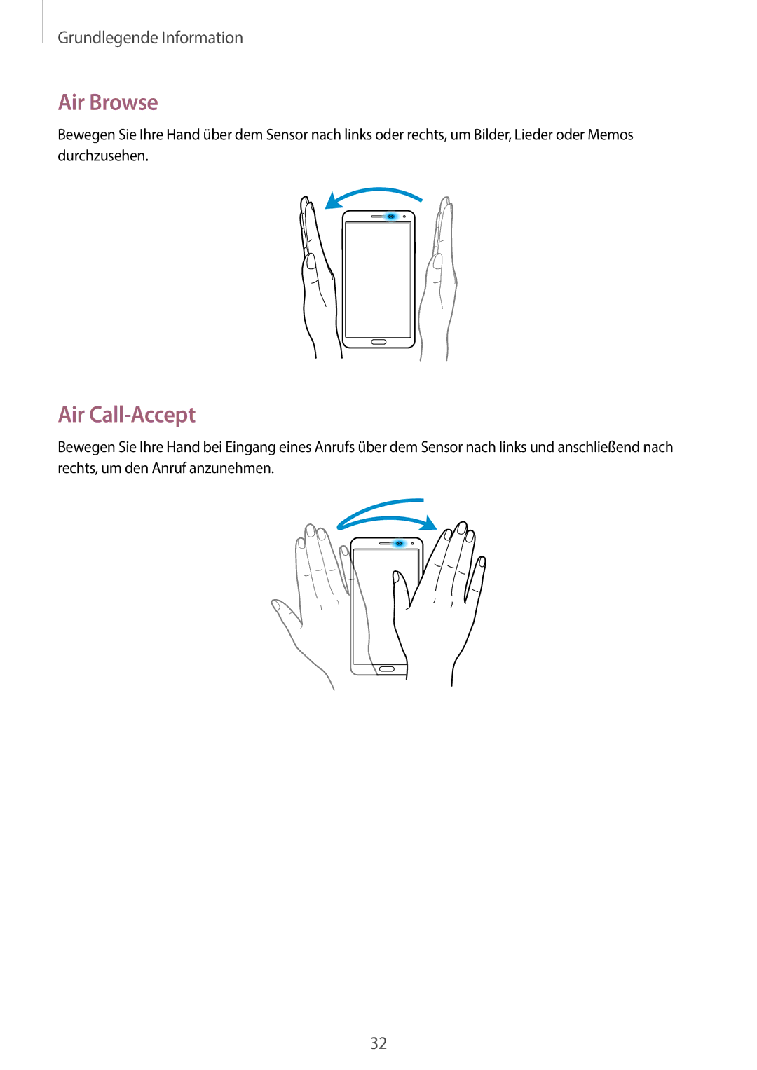 Samsung SM-N9005ZWETCL, SM-N9005ZKEXEO, SM-N9005ZWEVD2, SM-N9005ZWETMN, SM-N9005ZWEITV manual Air Browse, Air Call-Accept 