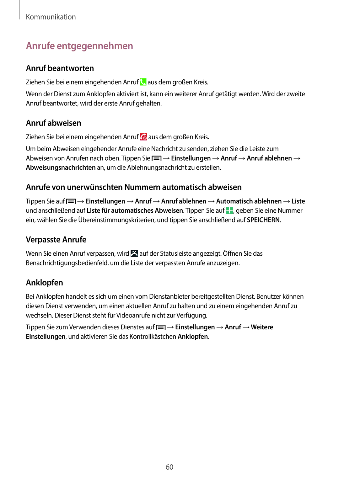 Samsung SM-N9005ZWETMN, SM-N9005ZKEXEO, SM-N9005ZWEVD2, SM-N9005ZWETCL, SM-N9005ZWEITV, SM-N9005ZWEDBT Anrufe entgegennehmen 